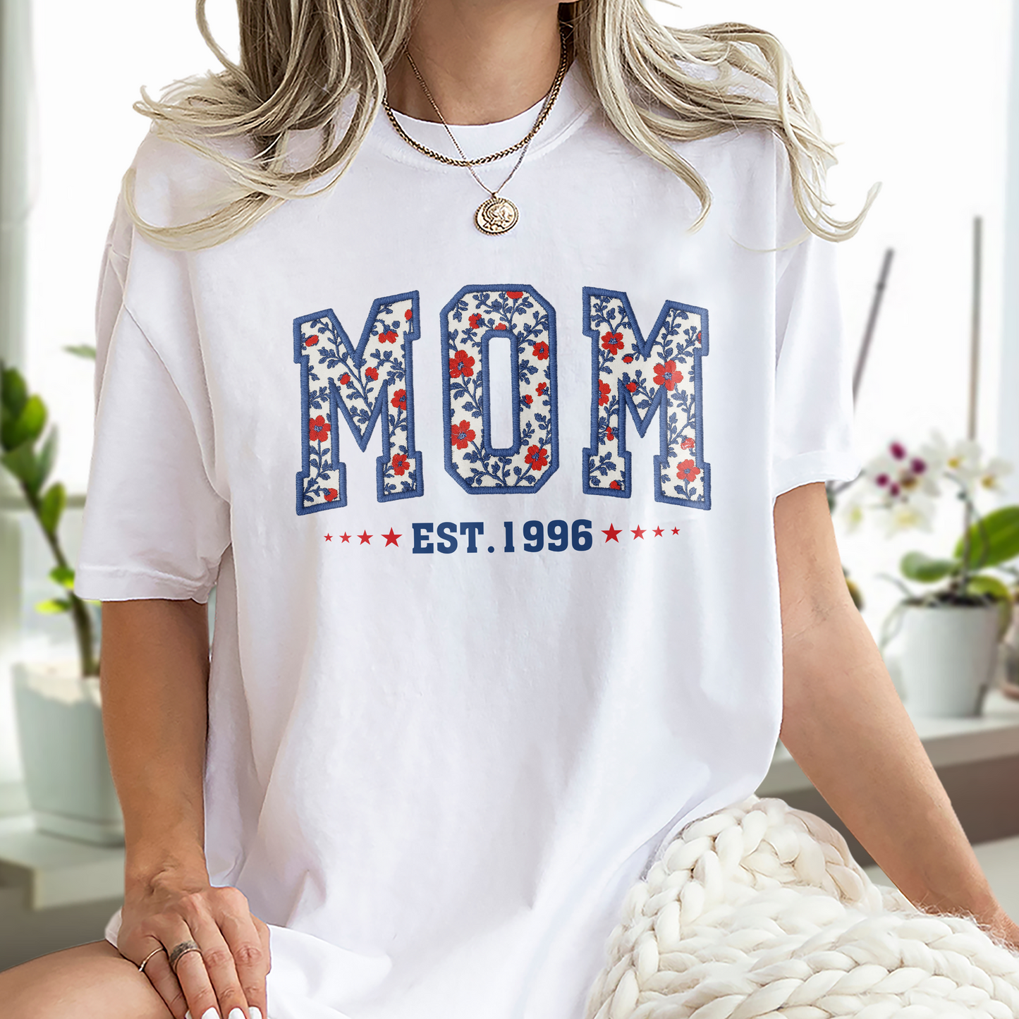 Personalized Floral Dad Mom USA Est Year Bright Shirt LM32 895475