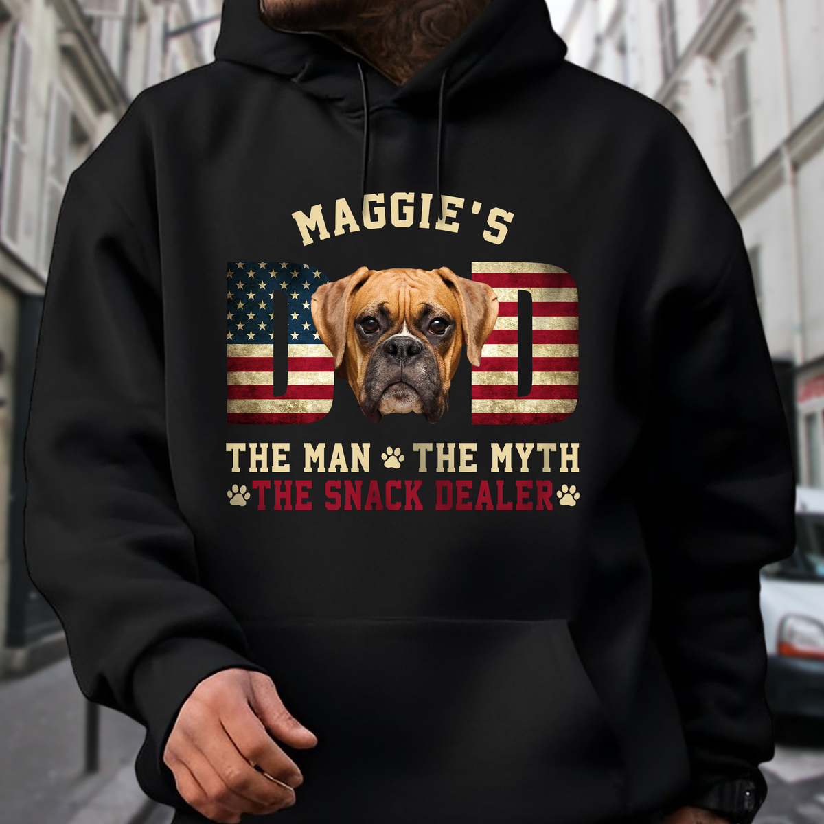 Custom Photo Dog - Dog's Dad The Man The Myth The Dealer American Flag Dad Shirt HA75 892946