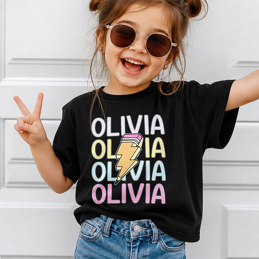 Custom Photo Kids Shirt, Personalized Name Toddler Shirt Cute Back To School Gift, Birthday Gift for Kids LM32 669369