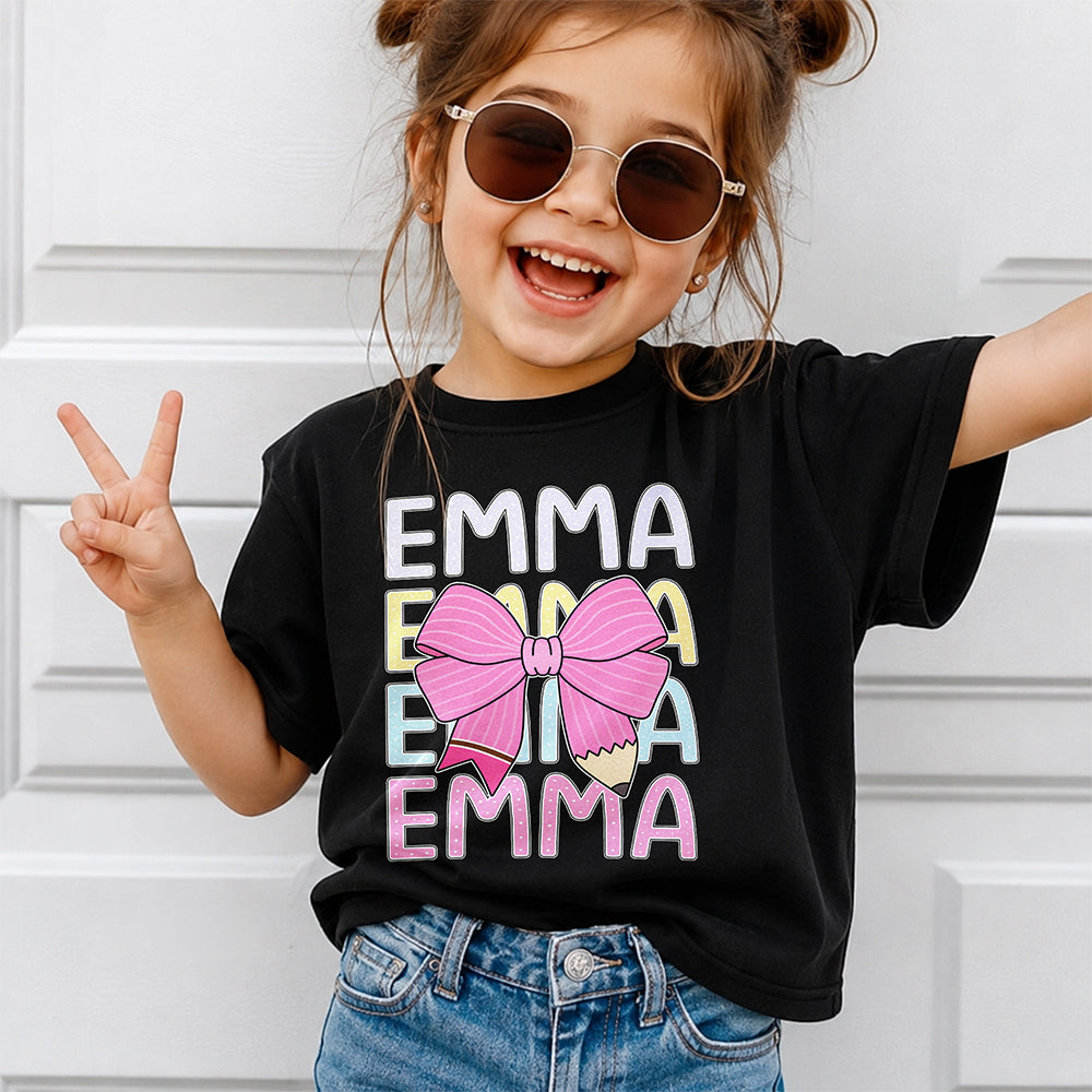 Custom Photo Kids Shirt, Personalized Name Toddler Shirt Cute Back To School Gift, Birthday Gift for Kids LM32 669369