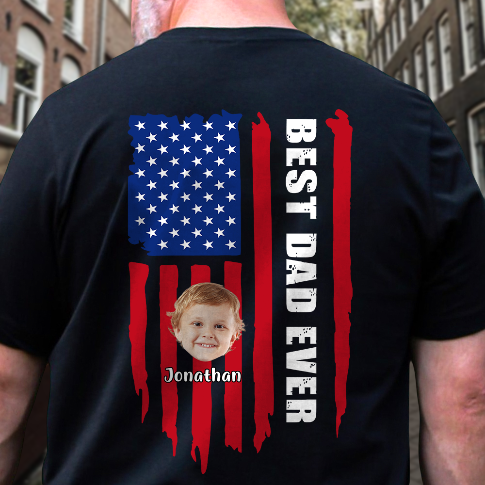 Custom Photo Best Dad Ever Back Shirt TH10 892907