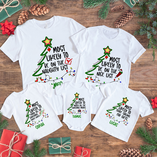 Custom Name Most Likely To Family Christmas Bright Shirt TH10 896007