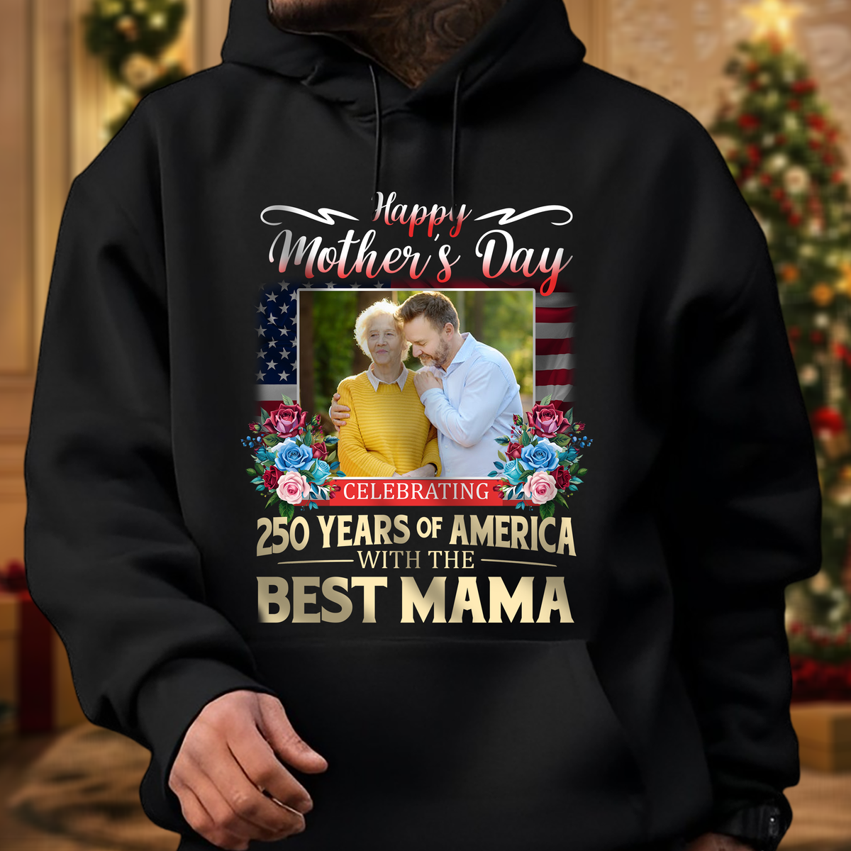 Custom Photo 250 Years Of America With The Best Mama Dark Shirt TH10 898727