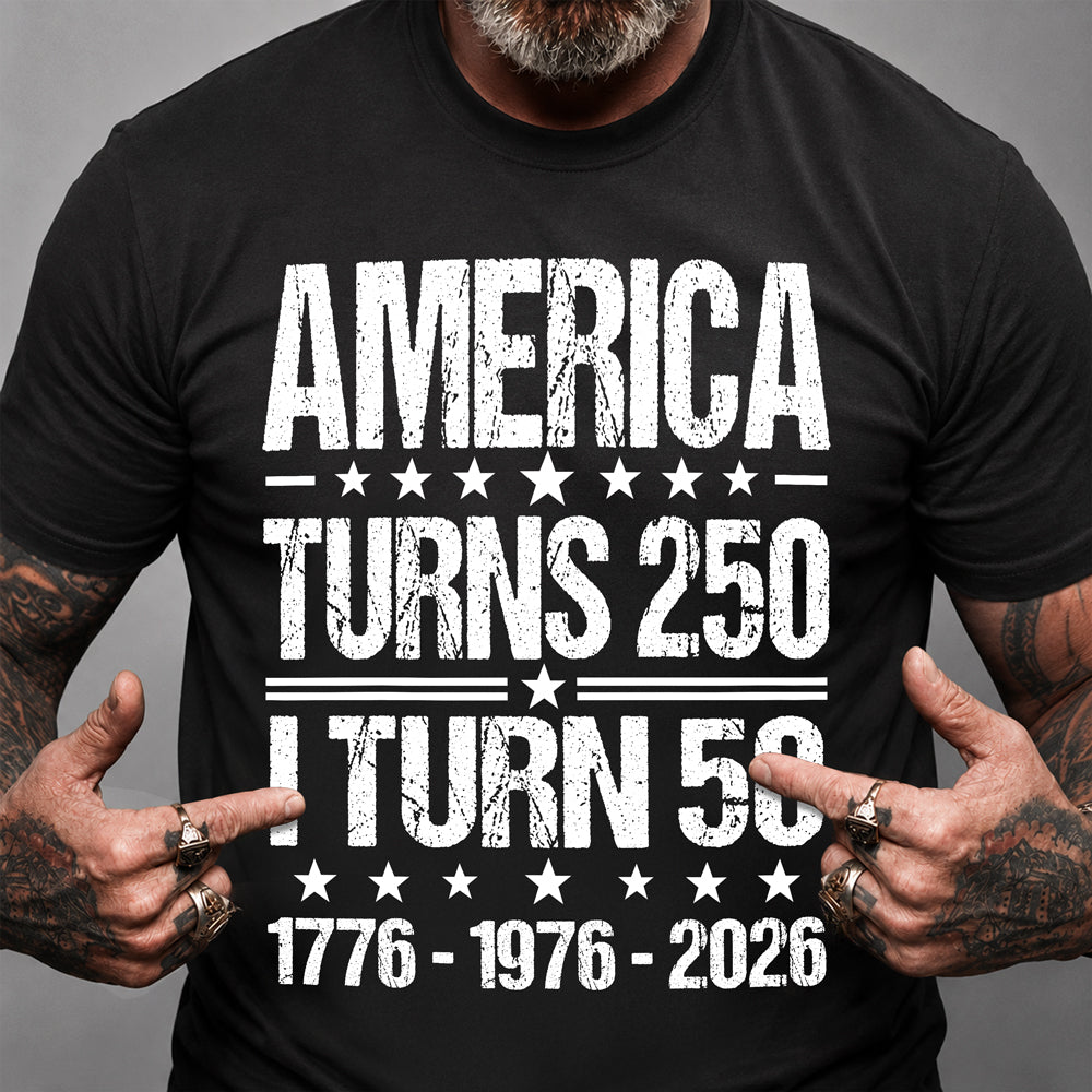 Personalized America Turns 250 1776-2026 Anniversary Comfort Shirt - Patriotic Gift For Family TH10 170075