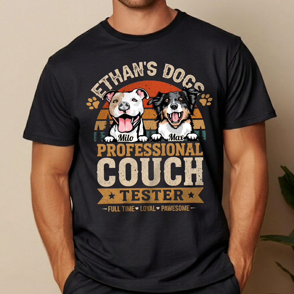 Personalized Professional Couch Tester Dark Shirt Gift For Dog Lovers HO82 902442