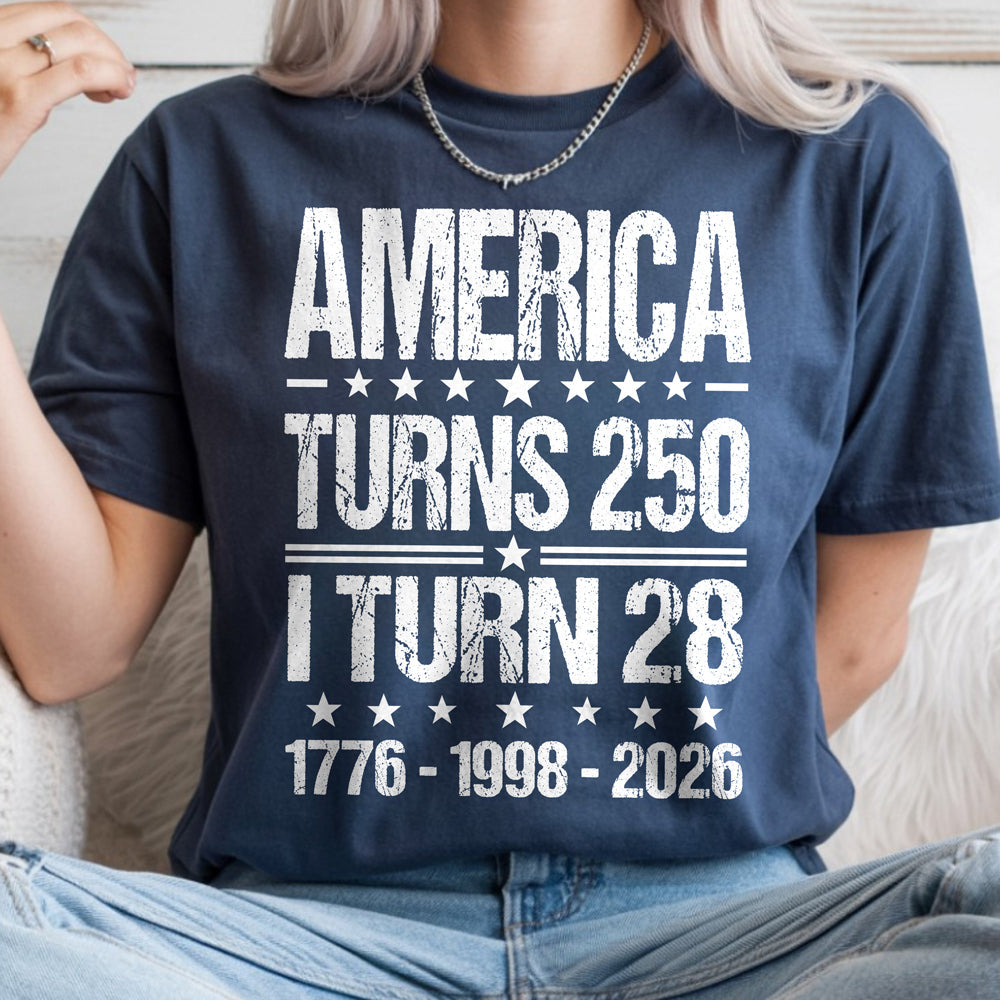Personalized America Turns 250 1776-2026 Anniversary Comfort Shirt - Patriotic Gift For Family TH10 170075