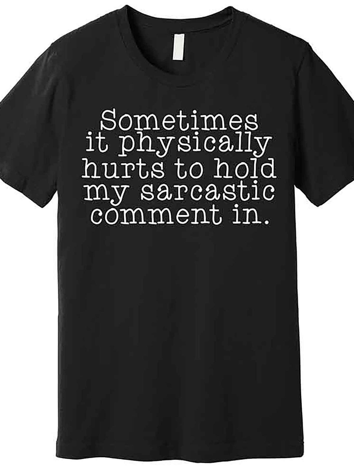 Men’s Black Cotton Graphic T-Shirt - Funny Sarcastic Comment Print, Short Sleeve Crew Neck, Machine Washable, Casual Comfort Fit, Everyday Tshirt | Humorous Graphic Tee | Glossy Finish Tee