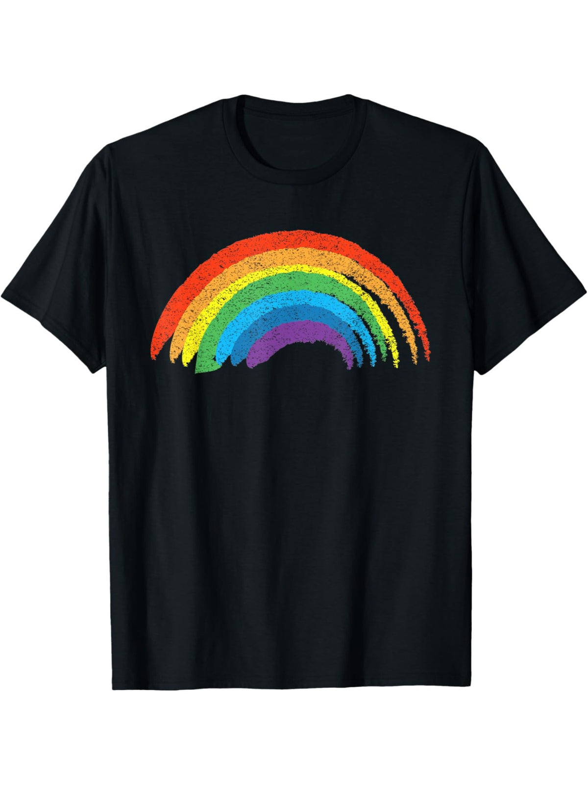 Men's Vintage Rainbow Graphic T-Shirt - 100% Cotton, Casual Short-Sleeve Summer Top with Funny Distressed Design, Perfect for Casual Attire, Travel & Gifts, Casual Summer Top | Vintage Graphic Tee | 100% Cotton Fabric, Vintage Tshirt