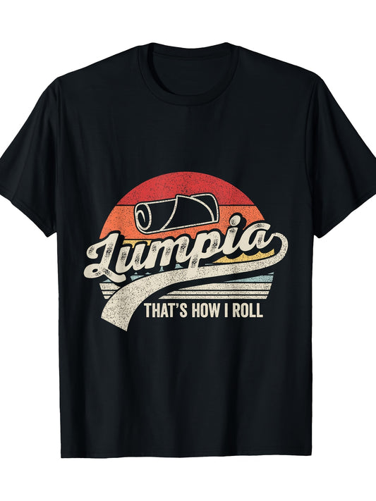 Vintage Retro Filipino Pride Lumpia This Is How I Roll Food 220gT-shirt 100% cotton T-shirt