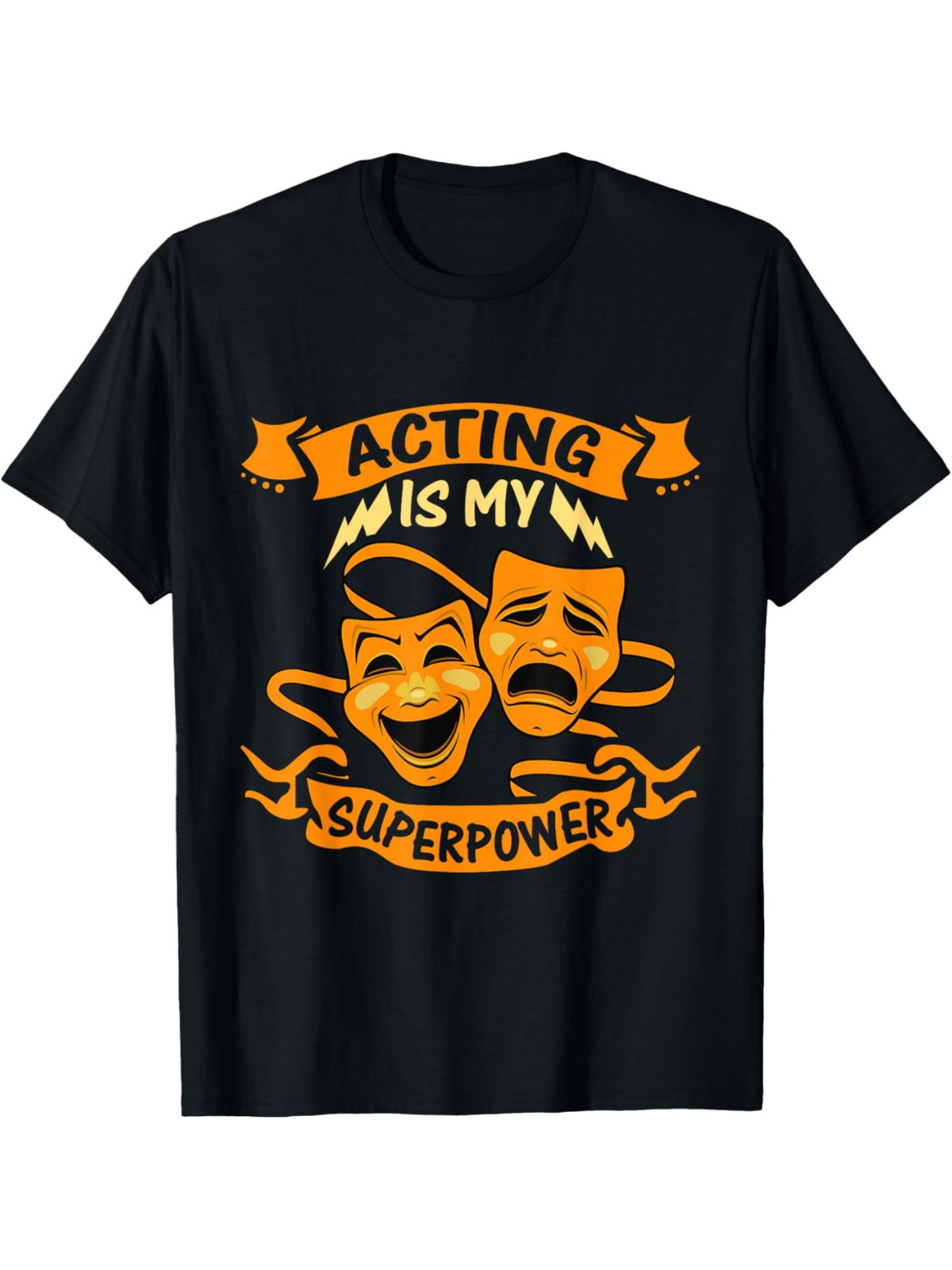 Acting Is My Superpower Funny Art Teacher Gift Retro Trendy Printed T-shirt, Men'S Casual and Comfortable T-shirt Summer, Men'S Short-sleeved Top for Everyday Activities Birthday Gift Valentine'S Day Gift to Men