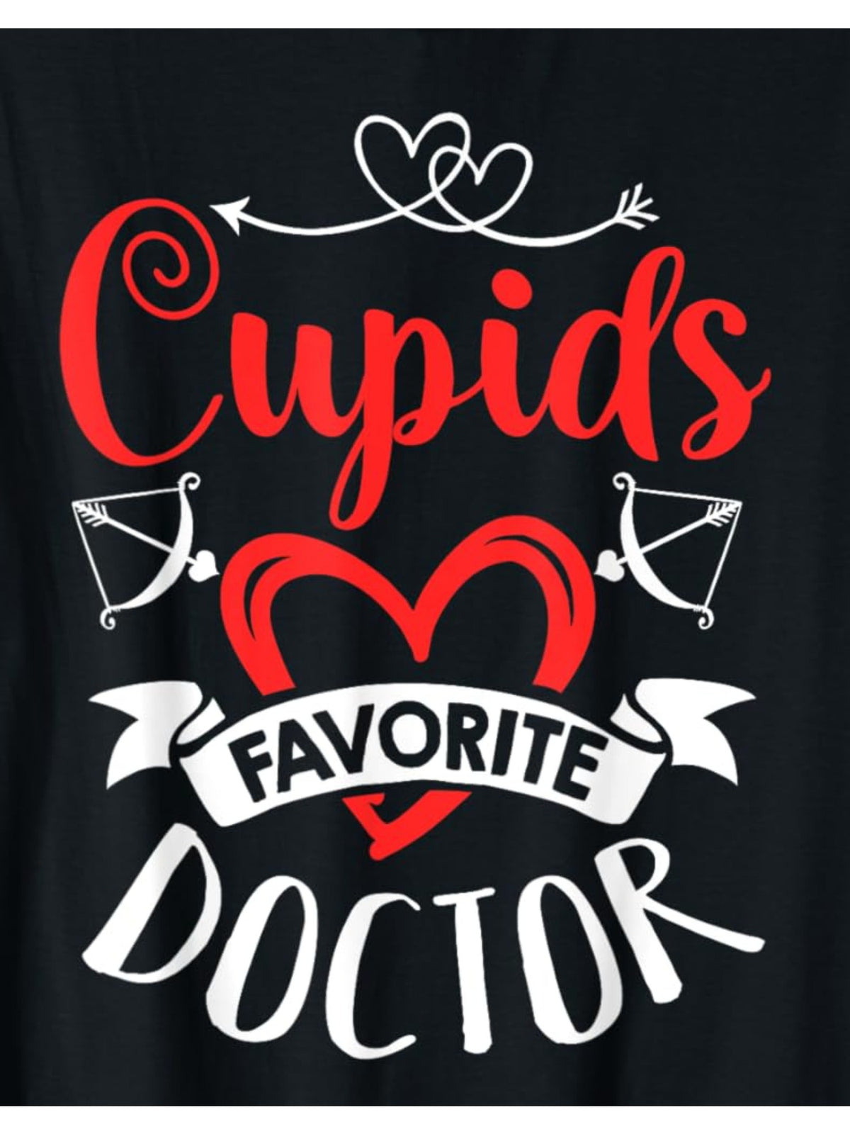 Men's "Cupid's Favorite Doctor" Valentine's Day T-Shirt - Funny & Trendy, 100% Cotton, Comfortable Short-Sleeve Crew Neck Tee with Heart & Arrow Design, Ideal for Casual Attire & Gifts