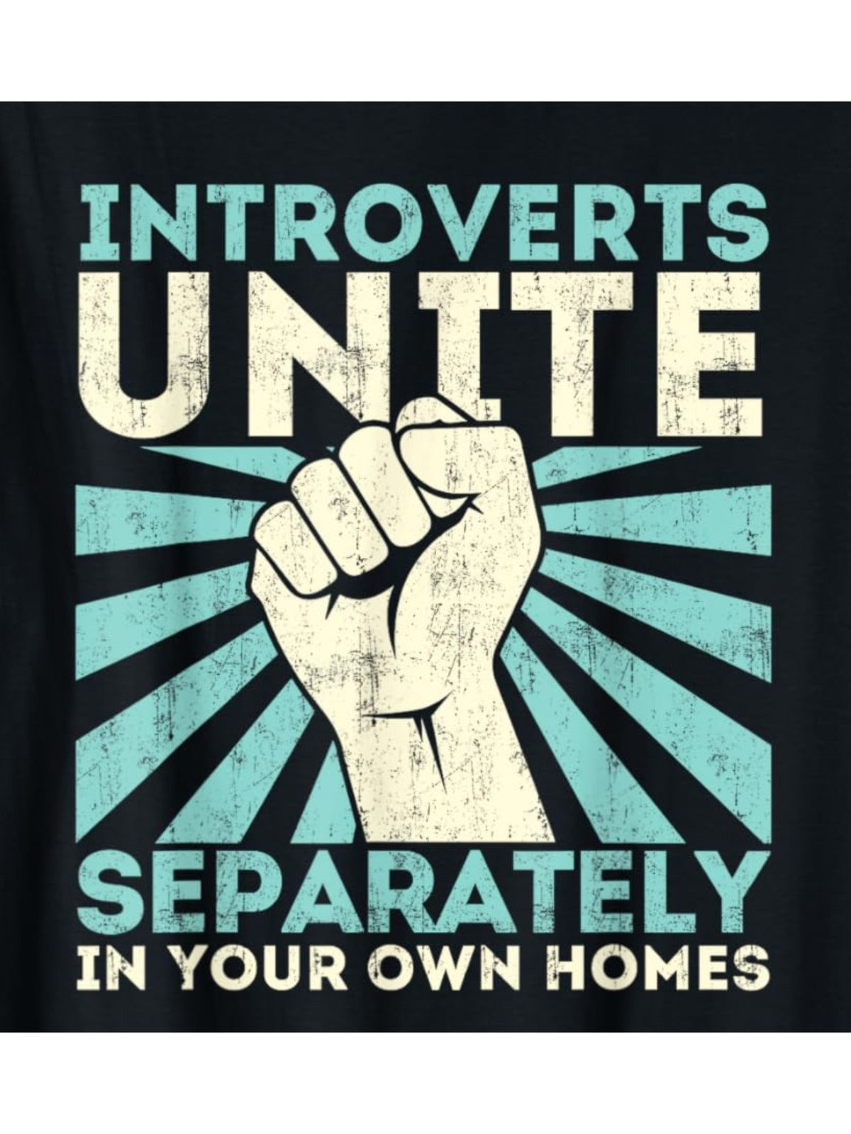 Men's Retro Printed T-Shirt - Funny 'Introverts Unite Separately' Design, 100% Cotton, Comfortable Short-Sleeved Top for Everyday and Birthday Gift, Antisocial, Trendy, Summer