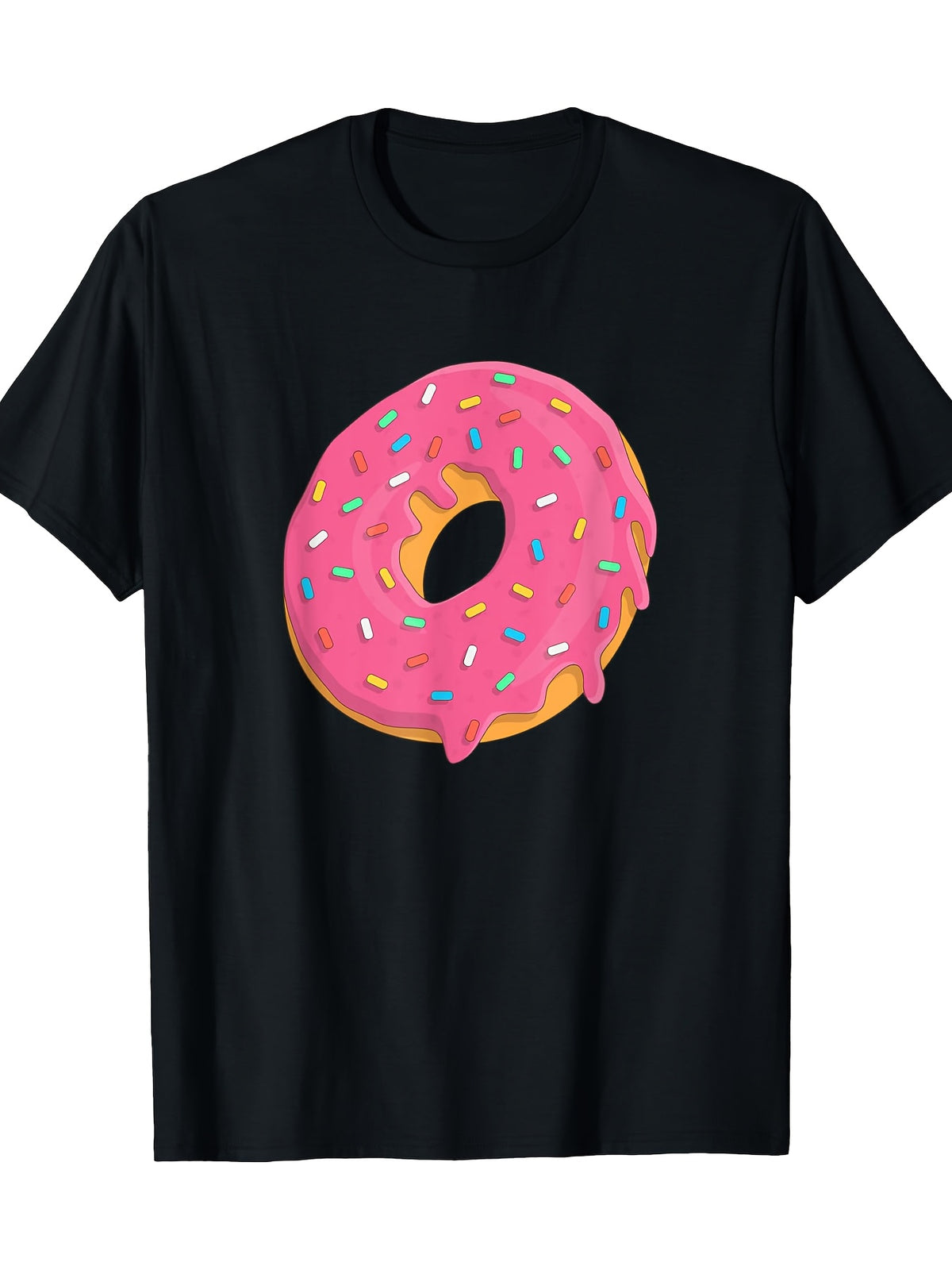 Pink Sprinkle Donut Foodie Doughnut Lovers Donuts Donut T-shirt 100% Cotton 180g 29