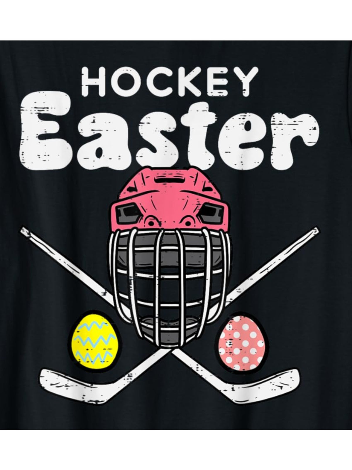 Easter Ice Hockey Helmet Vintage Fashion Cotton Hot Print T-shirt, Men's Summer Casual and Comfortable Crew-neck T-shirt, Perfect for Summer Outdoor Activities The Perfect Gift - 180g