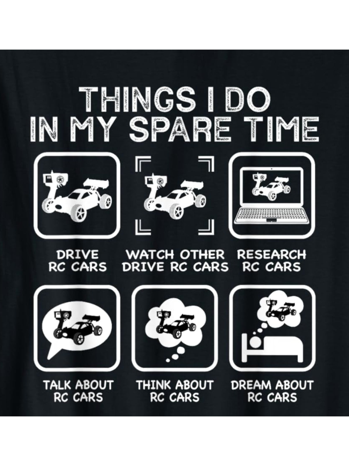 Things I Do In My Spare Time Retro Trendy Printed T-shirt, Men'S Casual and Comfortable T-shirt Summer, Men'S Short-sleeved Top for Everyday Activities Birthday Gift To Men