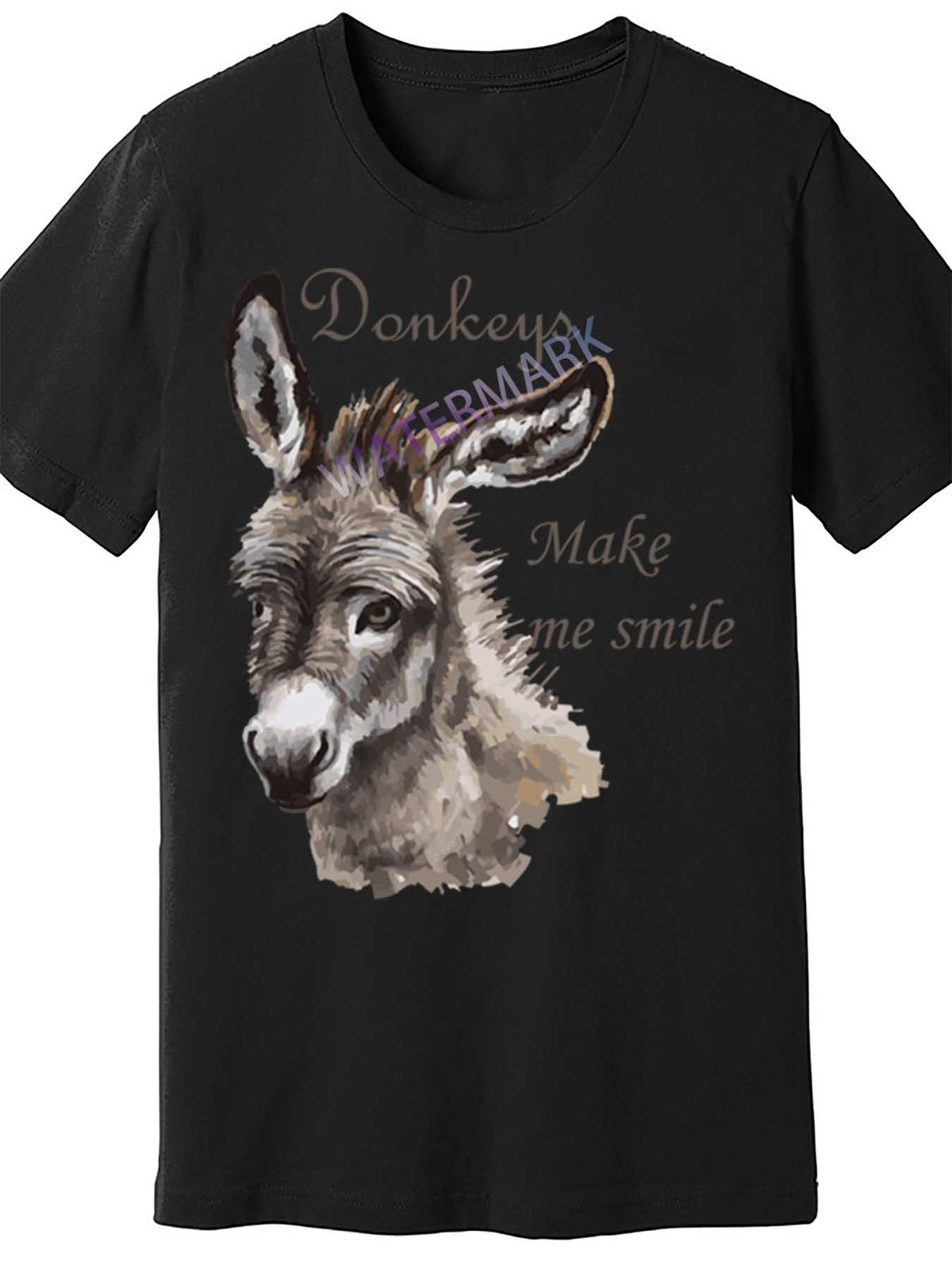 Donkey Silhouette Hoodie 1462148 funny Men'S Short Sleeve T-shirt black PR