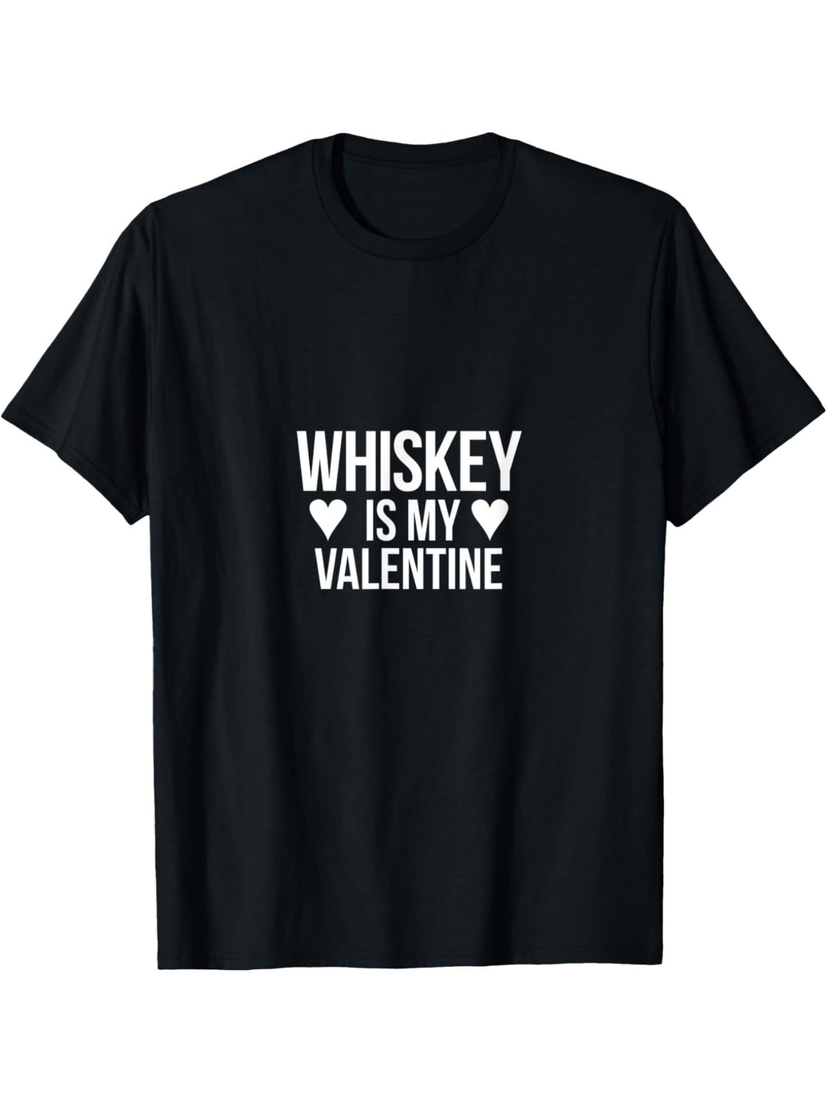 Whiskey Is My Valentine Funny Valentines Day Retro Trendy Printed T-shirt, Men's Casual and Comfortable T-shirt Summer, Men's Short-sleeved Top for Everyday Activities Birthday Gift to Men