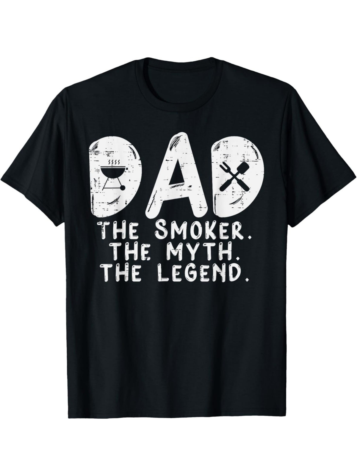 Dad the Smoker the Myth the Legend Retro Trendy Printed T-shirt, Men'S Casual and Comfortable T-shirt Summer, Men'S Short-sleeved Top for Everyday Activities Birthday Gift to Men