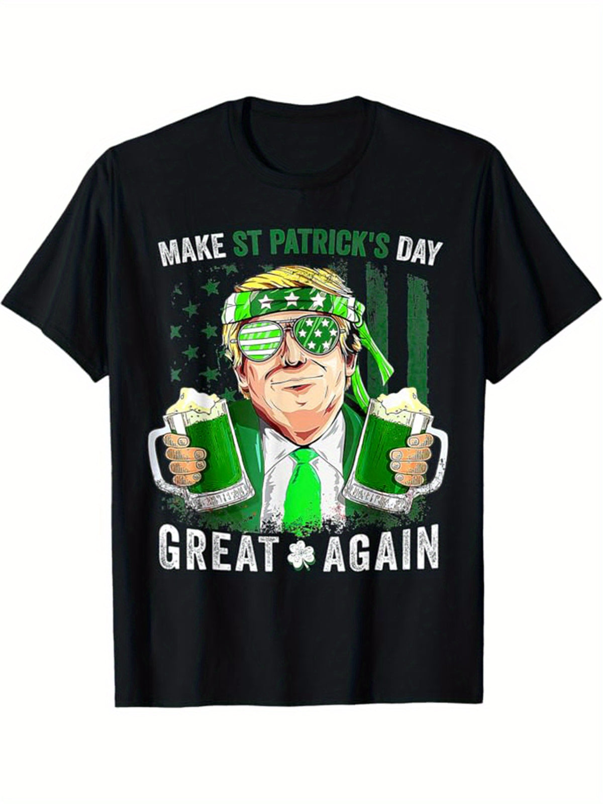 St. Patrick'S Day Print, Men'S Cotton Valentine'S Day T-shirt, Graphic Tee Men'S Outdoor Clothes, Men'S Clothing, Casual Short Sleeve Crew Neck T-shirt, Tops For Men, Gift For Me