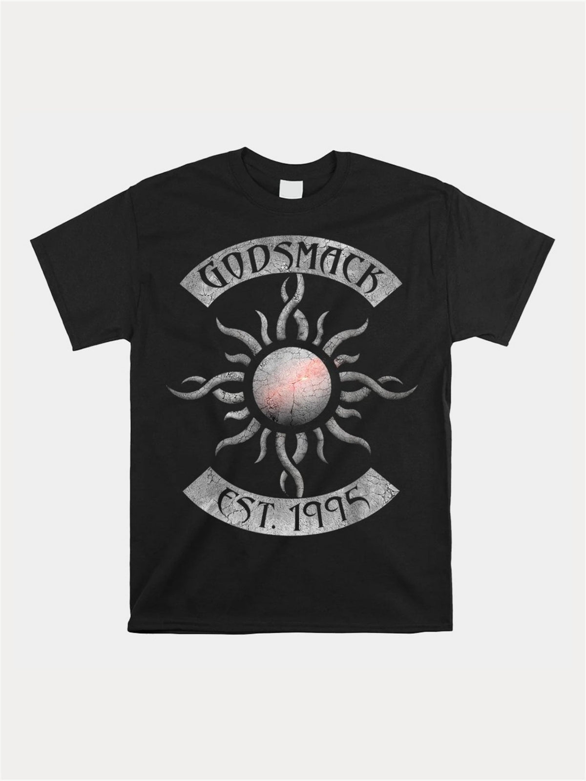 Godsmack Vintage-Inspired Men's T-Shirt - 100% Cotton, Soft & Comfortable Crew-Neck Tee with Iconic Sun Graphic, Perfect for Summer Outdoor Activities - Machine Washable, Fits US Sizes