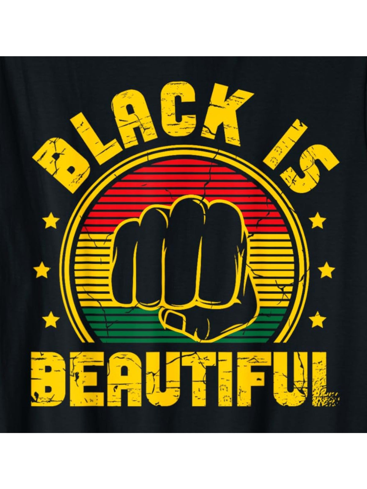 Black History Month Black is Beautiful Retro Trendy Printed T-shirt, Men'S Casual and Comfortable T-shirt Summer, Men'S Short-sleeved Top for Everyday Activities Birthday Gift To Men