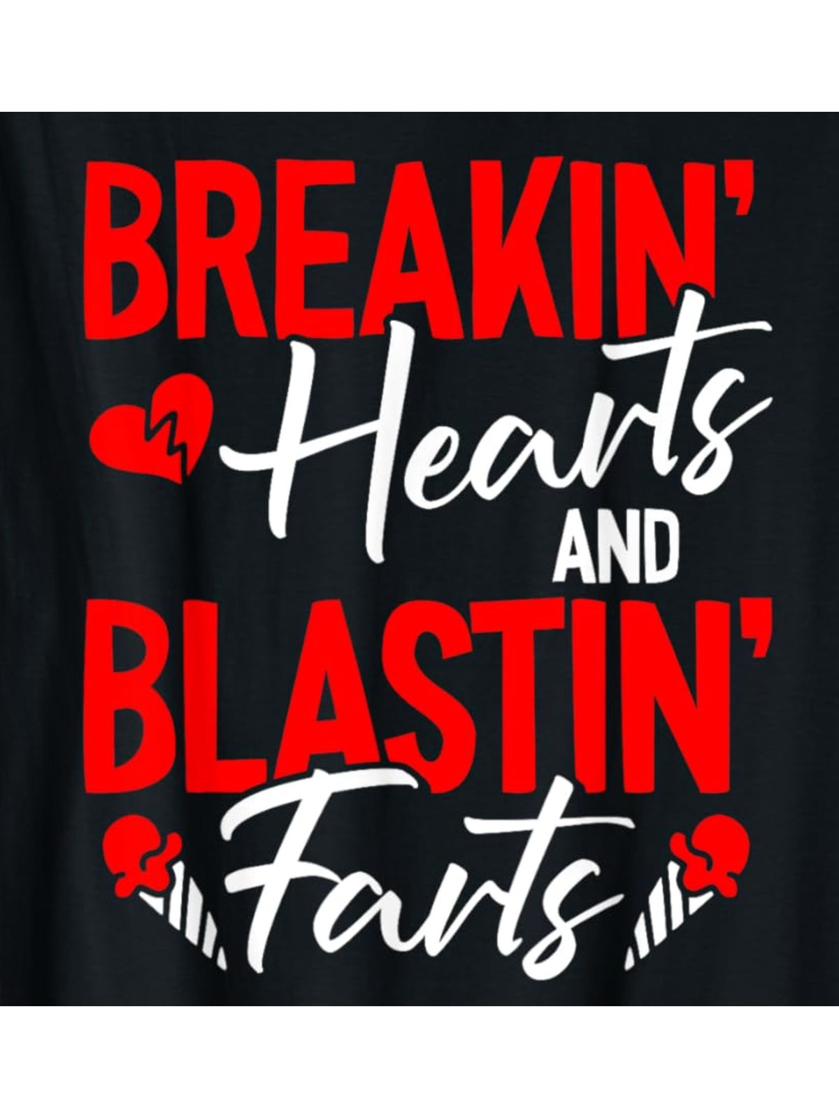 Breaking Hearts And Blasting Farts Funny Valentines Day Humor Vintage Printed T-shirt, Men's Casual and Comfortable T-shirt Summer, Men's Short-sleeved Top for Everyday Activities Birthday Gift to Men