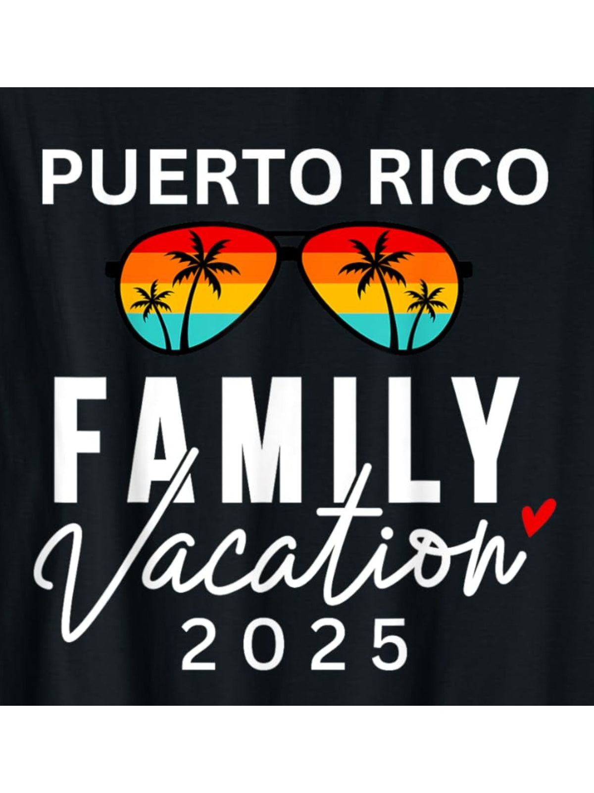 Puerto Rico Family Vacation 2025 Retro Trendy Printed T-shirt, Men's Casual and Comfortable T-shirt Summer, Men's Short-sleeved Top for Everyday Activities Birthday Gift to Men