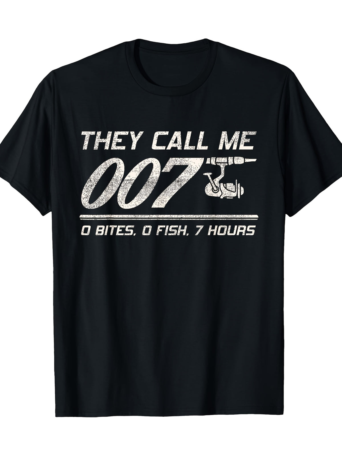 Fisherman Joke Dad - They Call Me 007 - Funny Fishing Humor 220gT-shirt 100% cotton T-shirt