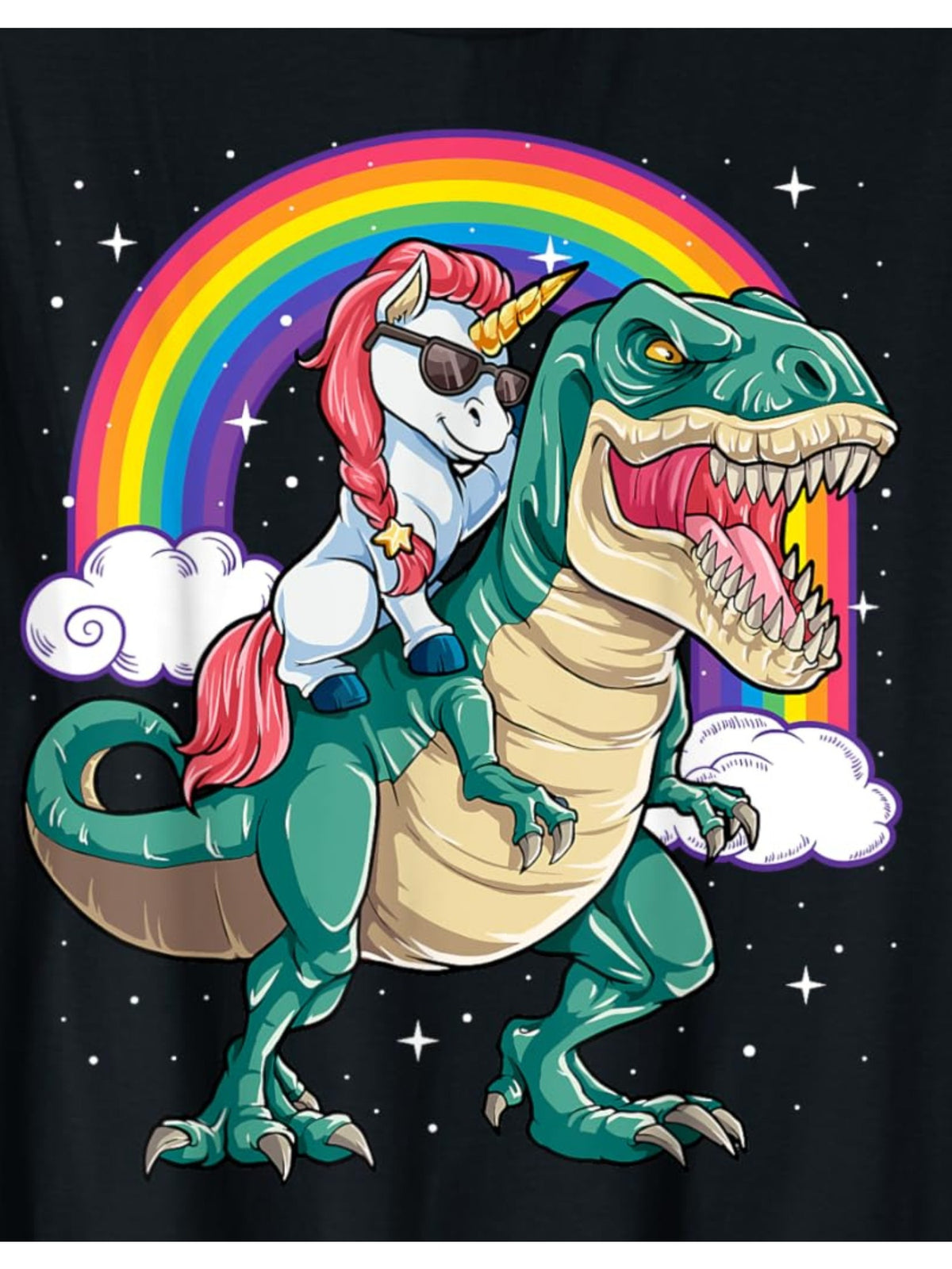 Unicorn Riding T rex Dinosaur Humor Vintage Printed T-shirt, Men'S Casual and Comfortable T-shirt Summer, Men'S Short-sleeved Top for Everyday Activities Birthday Gift to Men