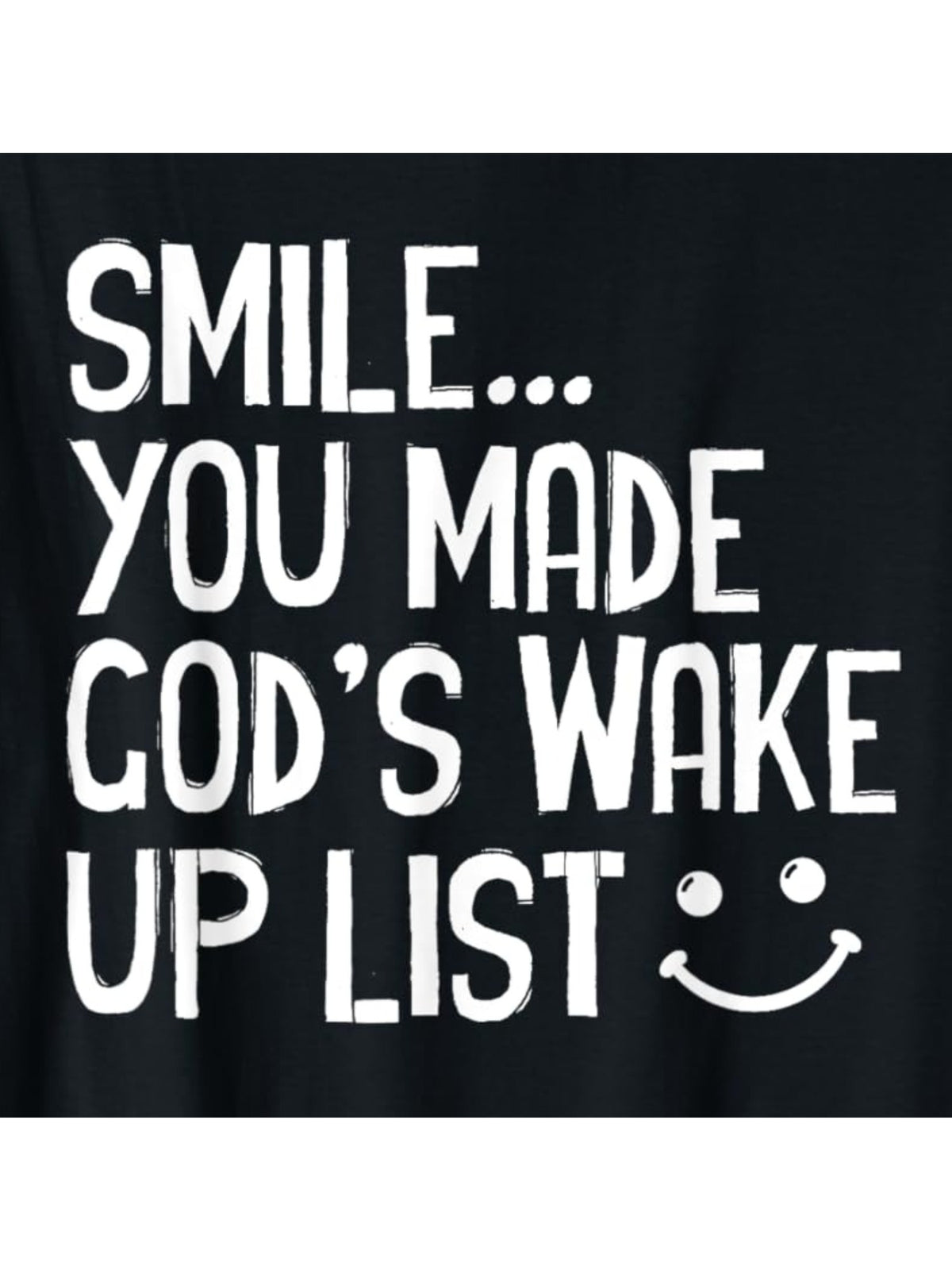 Smile You Made God'S Wake Up List Christian Retro Trendy Printed T-shirt, Men'S Casual and Comfortable T-shirt Summer, Men'S Short-sleeved Top for Everyday Activities Birthday Gift to Men