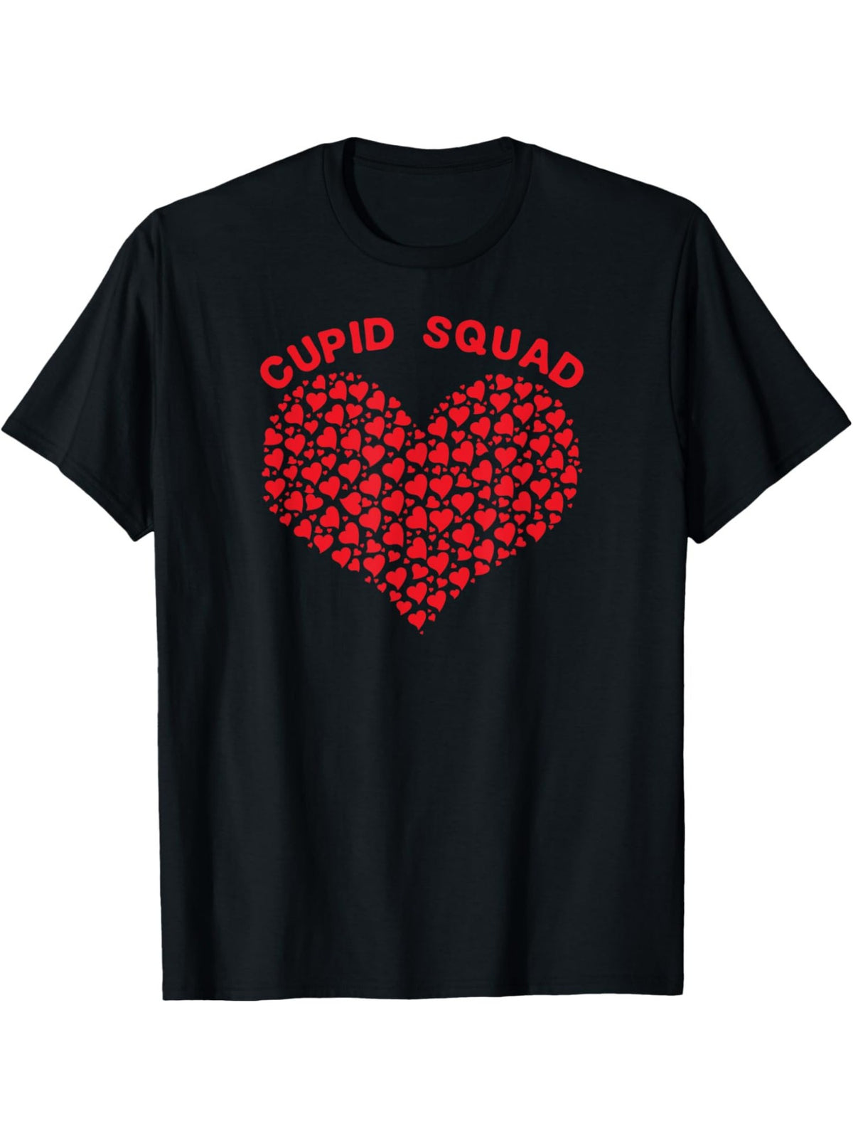 Cupid Squad Funny Valentine's Day Quote Retro Trendy Printed T-shirt, Men's Casual and Comfortable T-shirt Summer, Men's Short-sleeved Top for Everyday Activities Birthday Gift to Men
