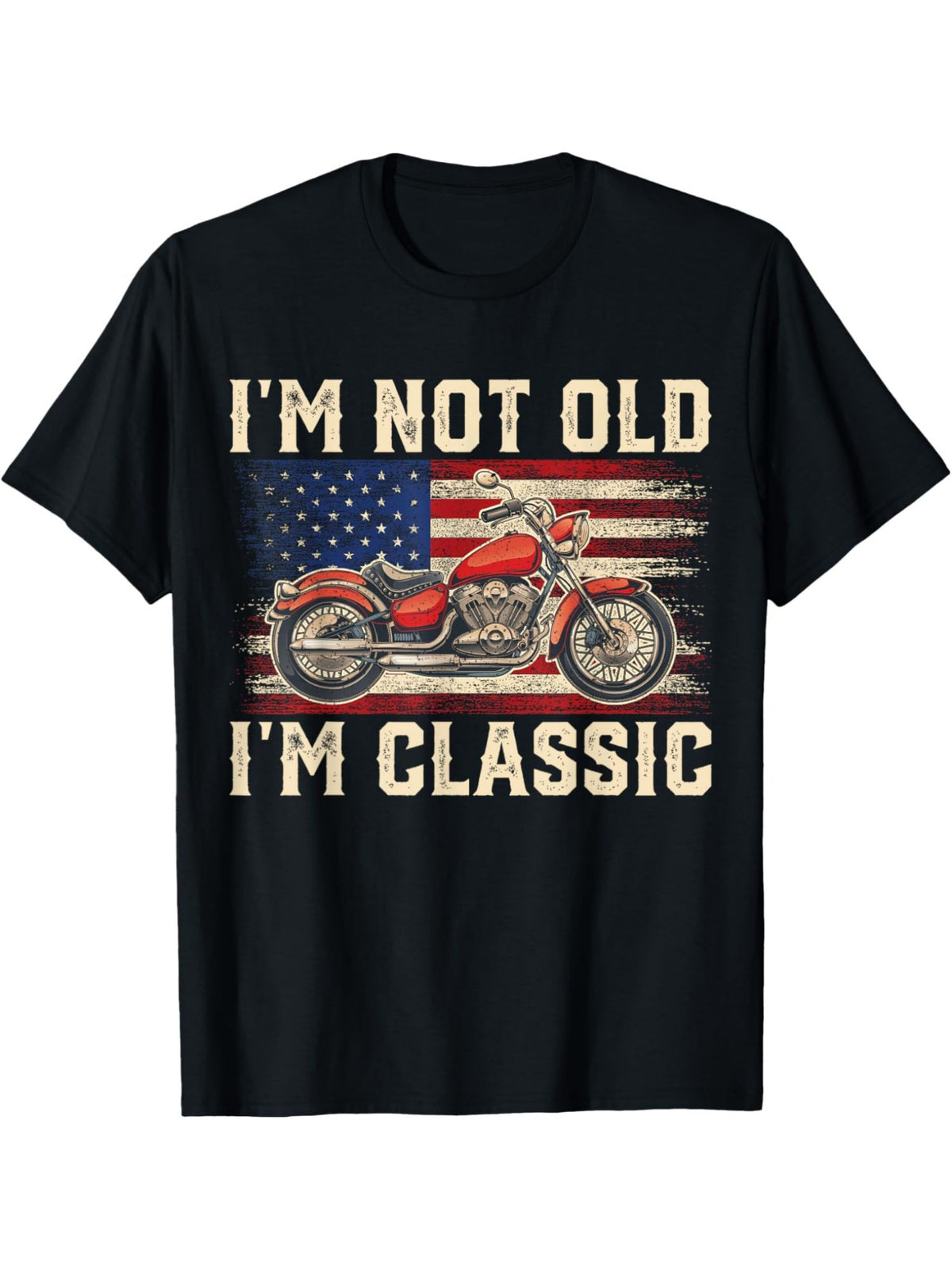 Classic & Comfy Men's Cotton T-Shirt - 'I'm Not Old, I'm Classic' Print | Perfect for Summer, Birthday & Valentine's Gift, Retro Trendy, Short-sleeved Top, Everyday Activities