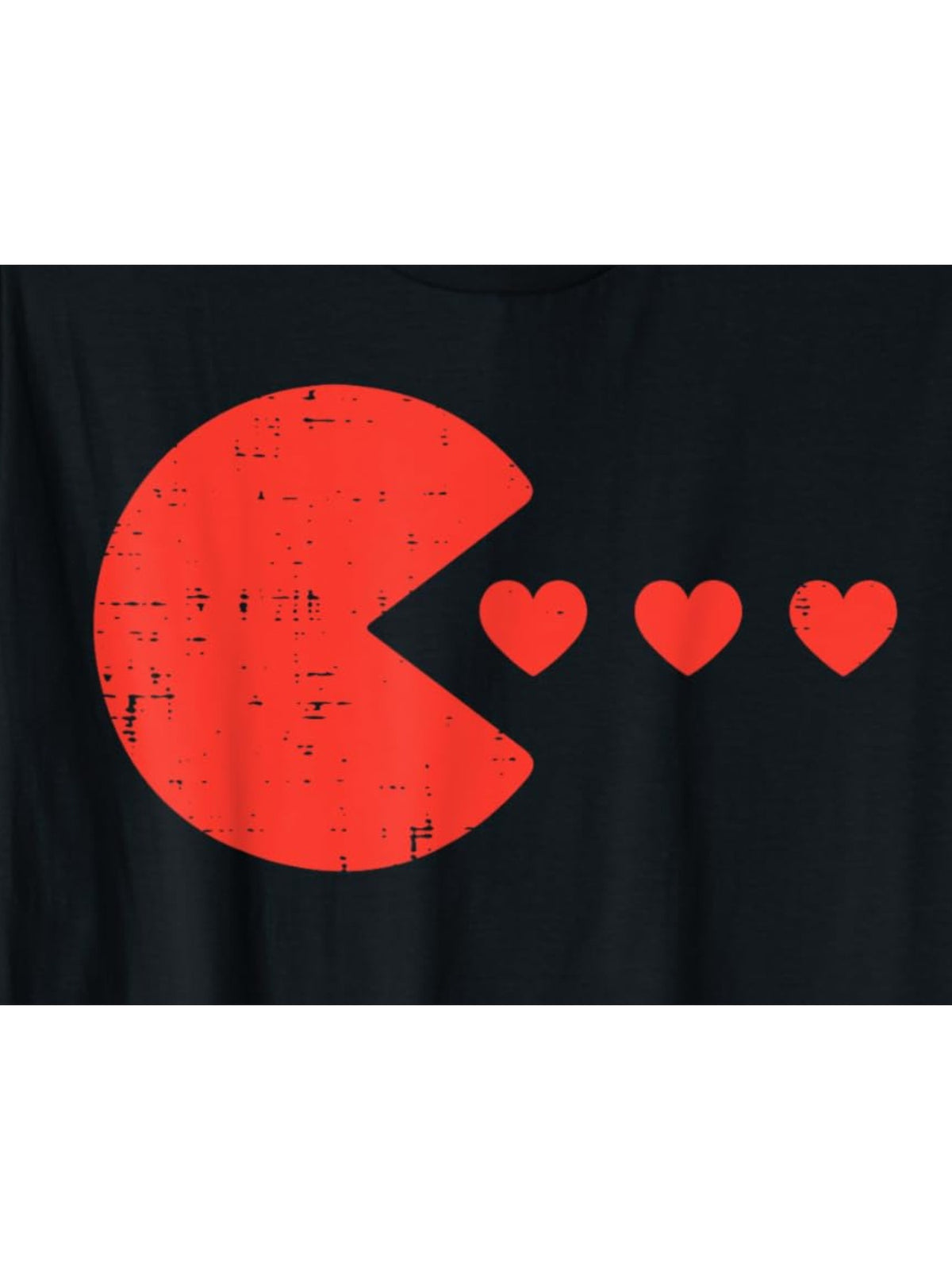 Men's Vintage-Inspired "Gamer Eating Hearts" Graphic T-Shirt - 100% Cotton, Comfortable & Casual Short-Sleeve Tee with Crew Neck, Ideal for Summer & Casual Attire, Great Gift for Gamers, Gamer Gift Item|Humorous Print|Soft Fabric Tee, Gamer T Shirt