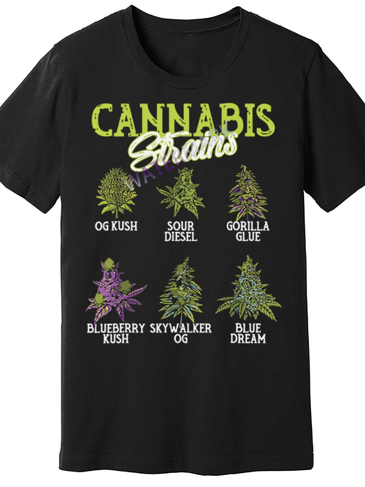 Cannabis Strain Weed 565695 funny Men'S Short Sleeve T-shirt black TT4