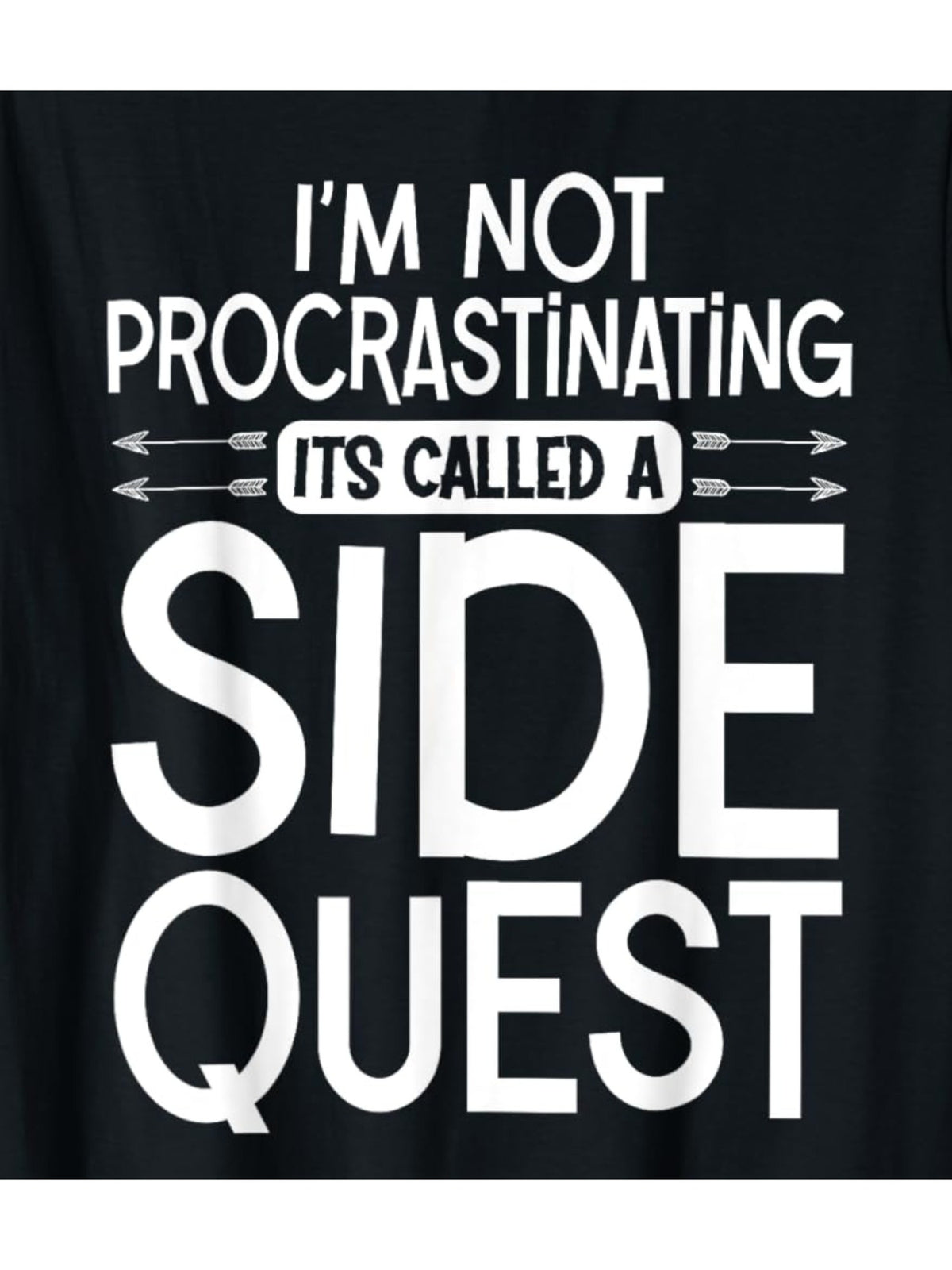 I'm Not Procrastinating I'm Doing Side Quests Gamer Retro Trendy Printed T-shirt, Men'S Casual and Comfortable T-shirt Summer, Men'S Short-sleeved Top for Everyday Activities Birthday Gift to Men