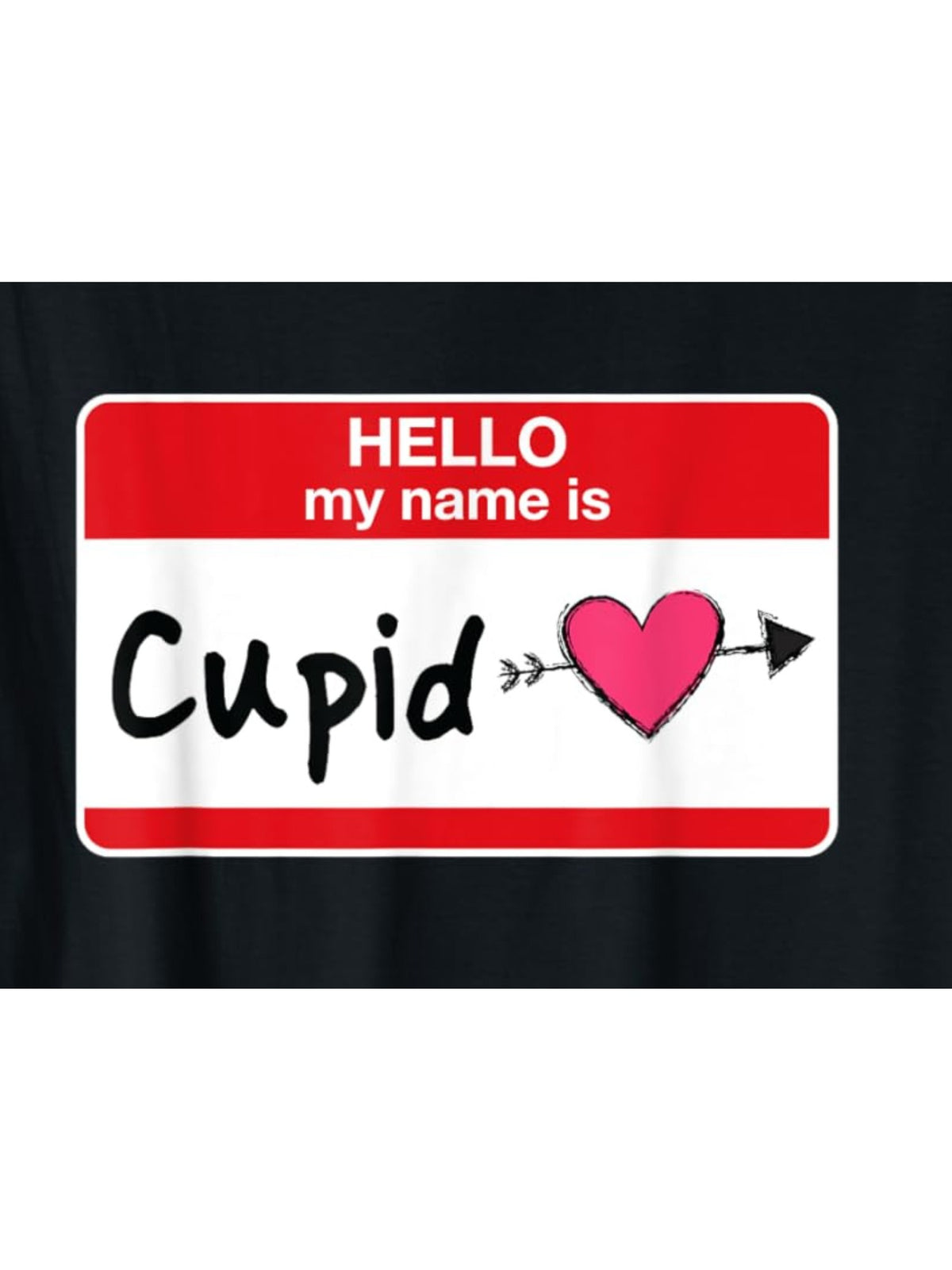 Hello My Name is Cupid Funny Valentine's Day Retro Trendy Printed T-shirt, Men's Casual and Comfortable T-shirt Summer, Men's Short-sleeved Top for Everyday Activities Birthday Gift to Men