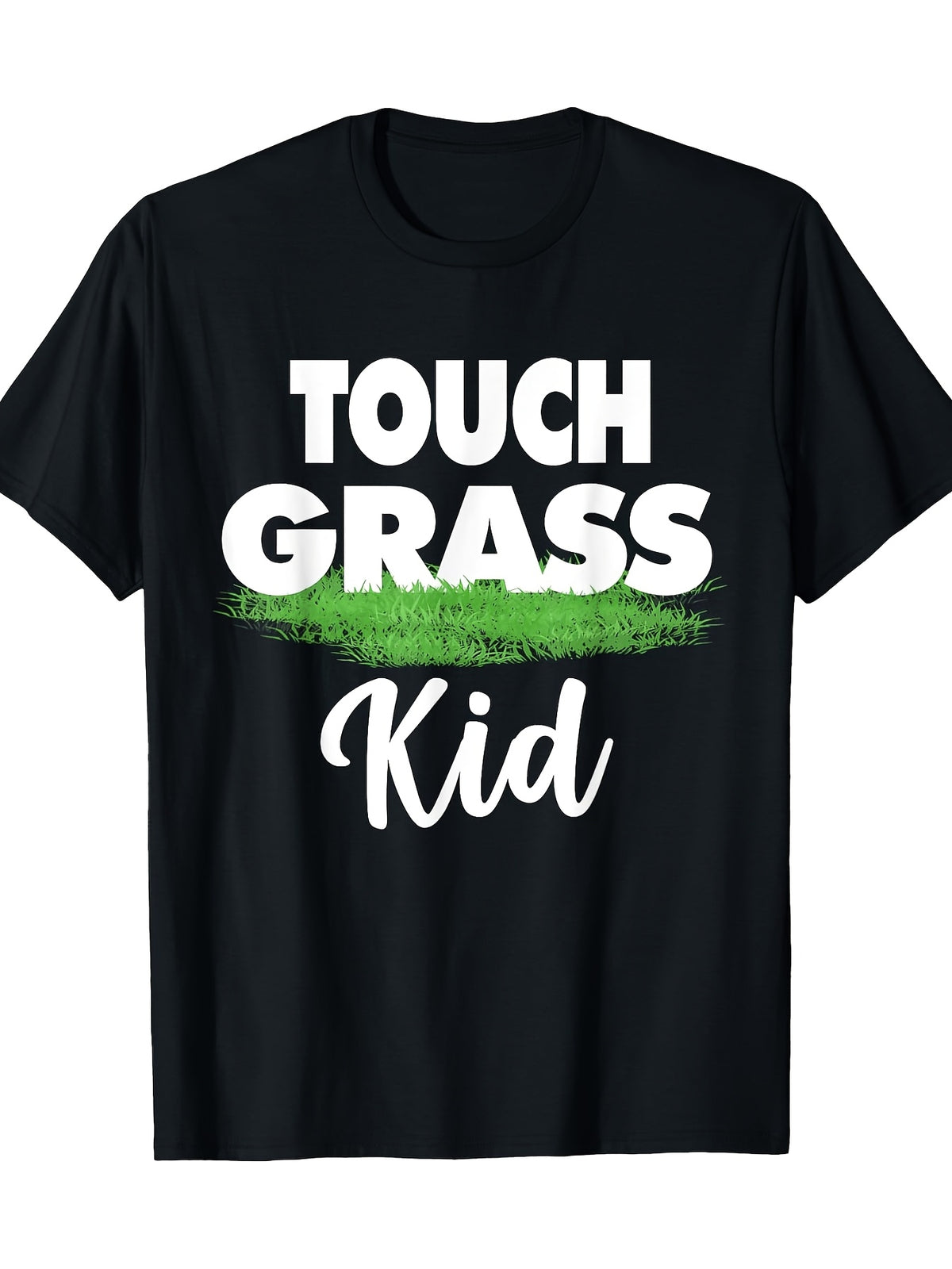Touch Grass Funny Meme Gamer T-shirt 100% 180g