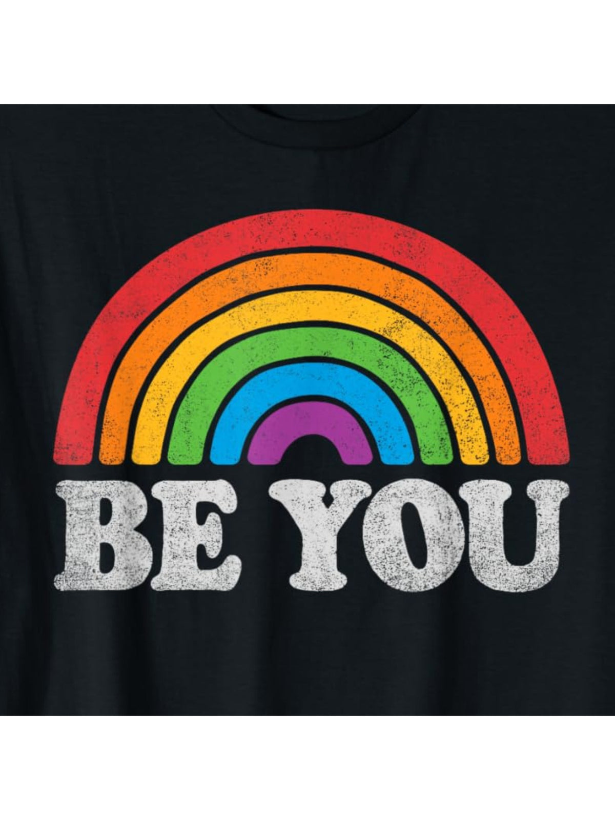 Be You" Rainbow Humor Vintage Print Men's T-Shirt - Soft, Comfortable Cotton, Casual Summer Tee for Casual Attire & Birthday Gift, Short-sleeved Top, Activities