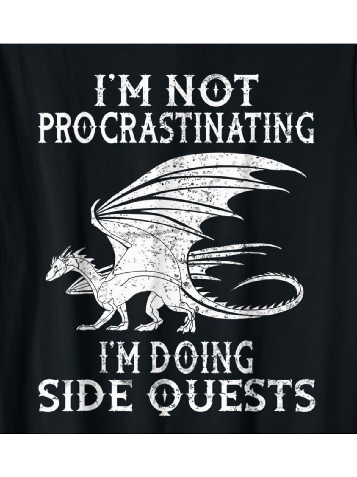 I'm Not Procrastinating I'm Doing Side Quests Retro Trendy Printed T-shirt, Men'S Casual and Comfortable T-shirt Summer, Men'S Short-sleeved Top for Everyday Activities Birthday Gift to Men