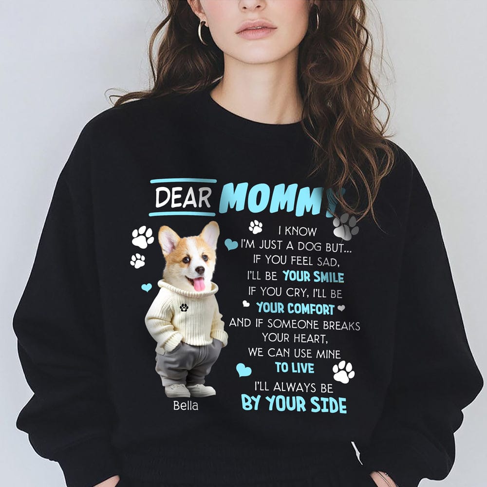 GeckoCustom Custom Face Photo I¡®ll Always Be By Your Side Dark Sweatshirt For Dog Lovers HO82 893480