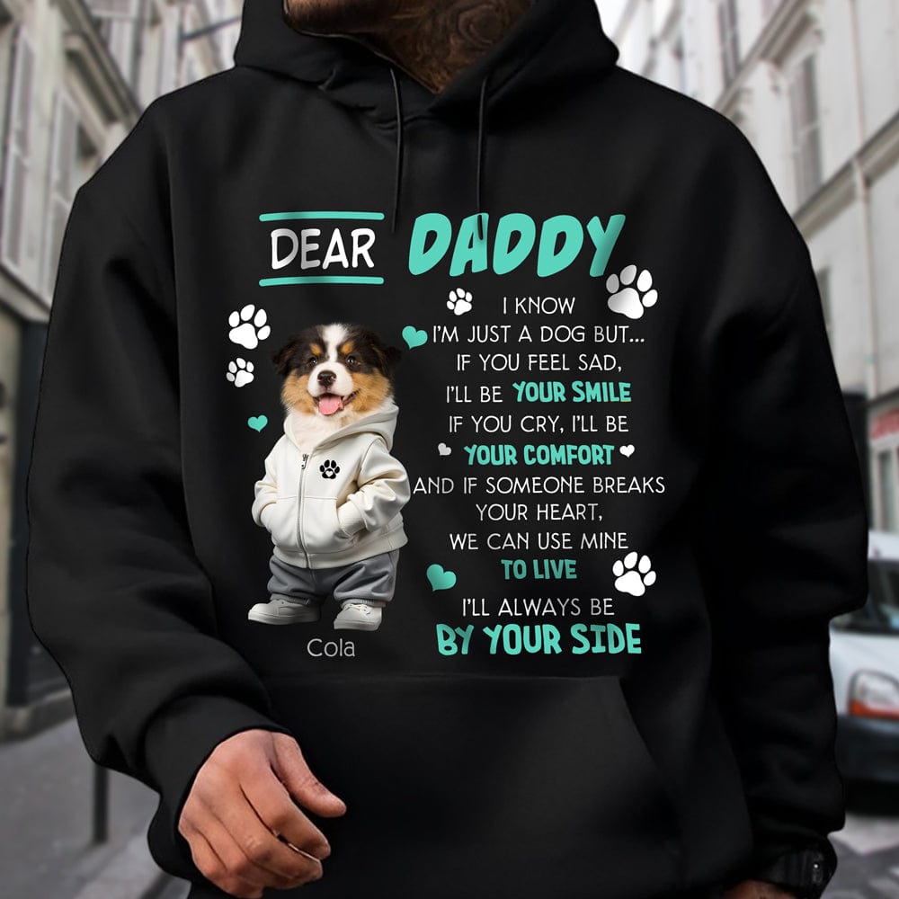 GeckoCustom Custom Face Photo I¡®ll Always Be By Your Side Dark Sweatshirt For Dog Lovers HO82 893480
