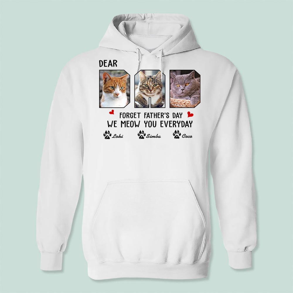 GeckoCustom Custom Photo Forget Father¡®s Day We Meow You Everyday Shirt N304 889177