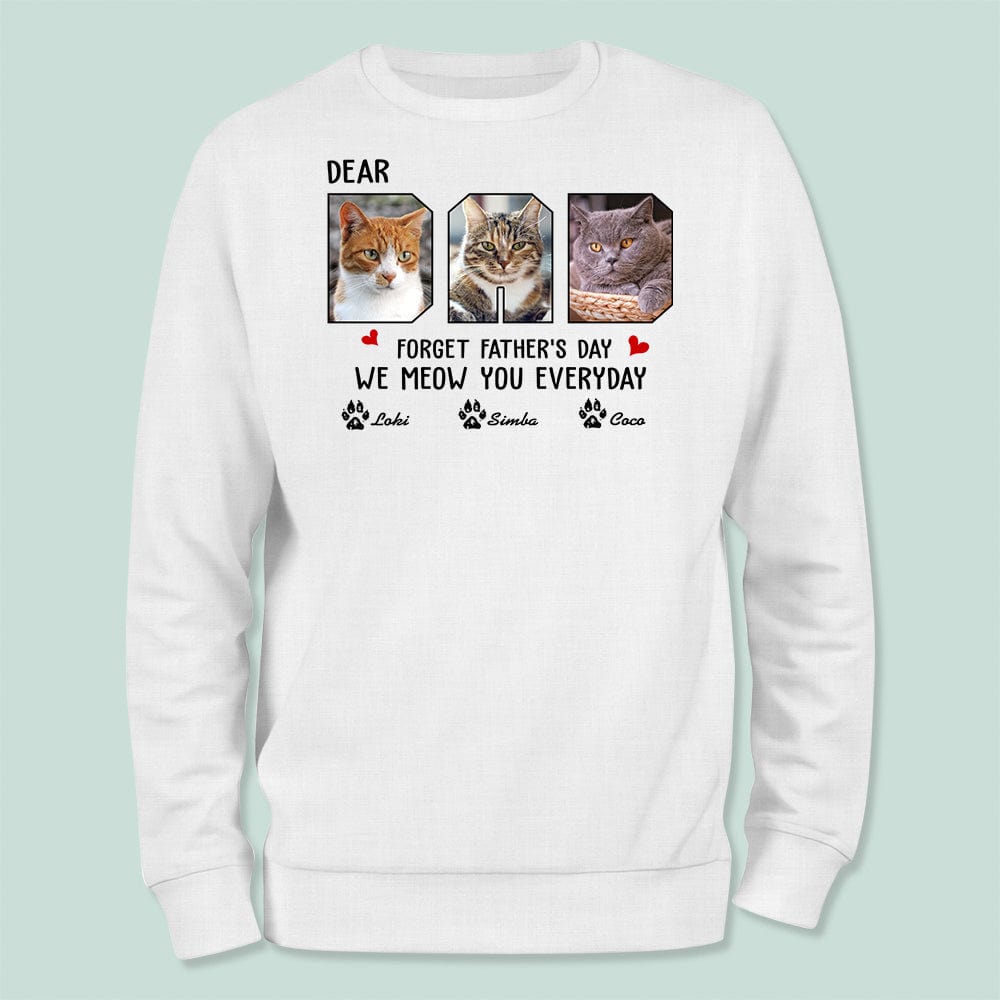 GeckoCustom Custom Photo Forget Father¡®s Day We Meow You Everyday Shirt N304 889177