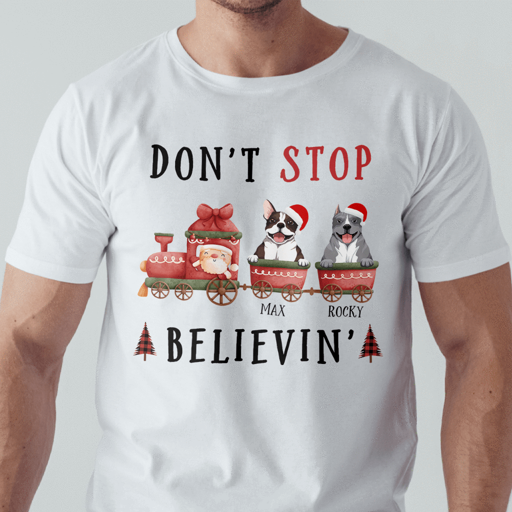 GeckoCustom Don¡¯t Stop Believin' Dog Shirt