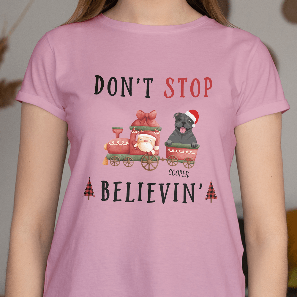 GeckoCustom Don¡¯t Stop Believin' Dog Shirt