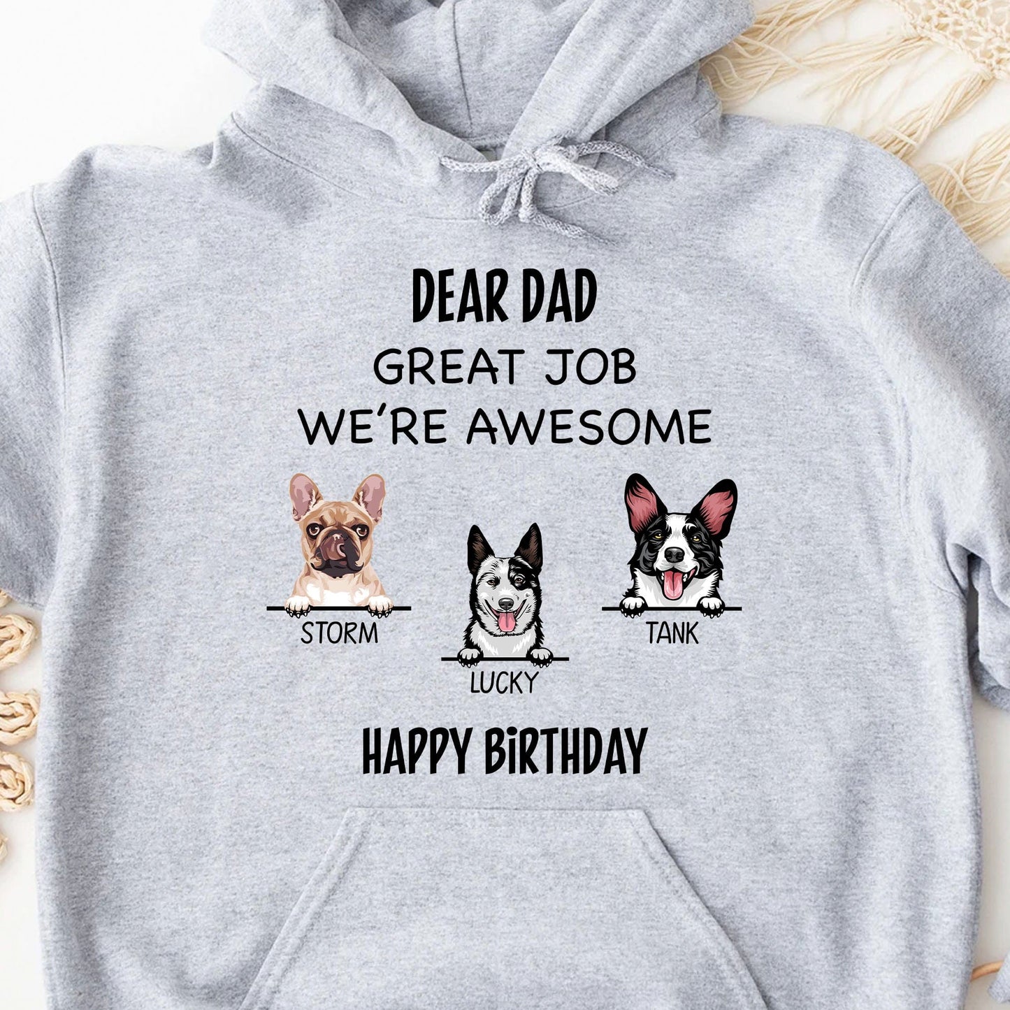 GeckoCustom Great Job Personalized Custom Dog Bright Shirt C347