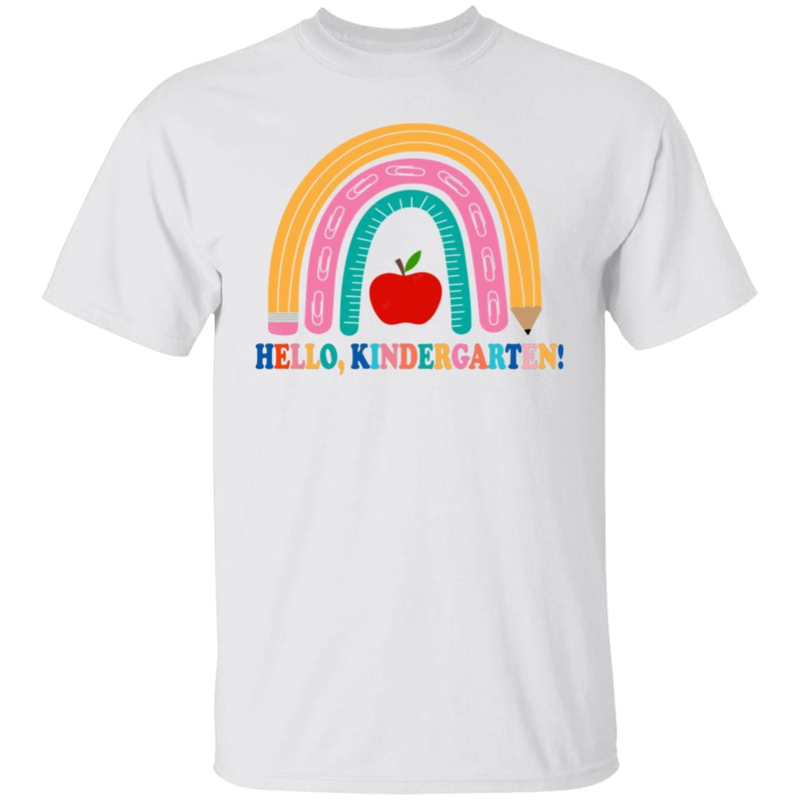 GeckoCustom Hello Kindergarten Teach Love Inspire Shirt H431 Youth T-Shirt / White / YXS