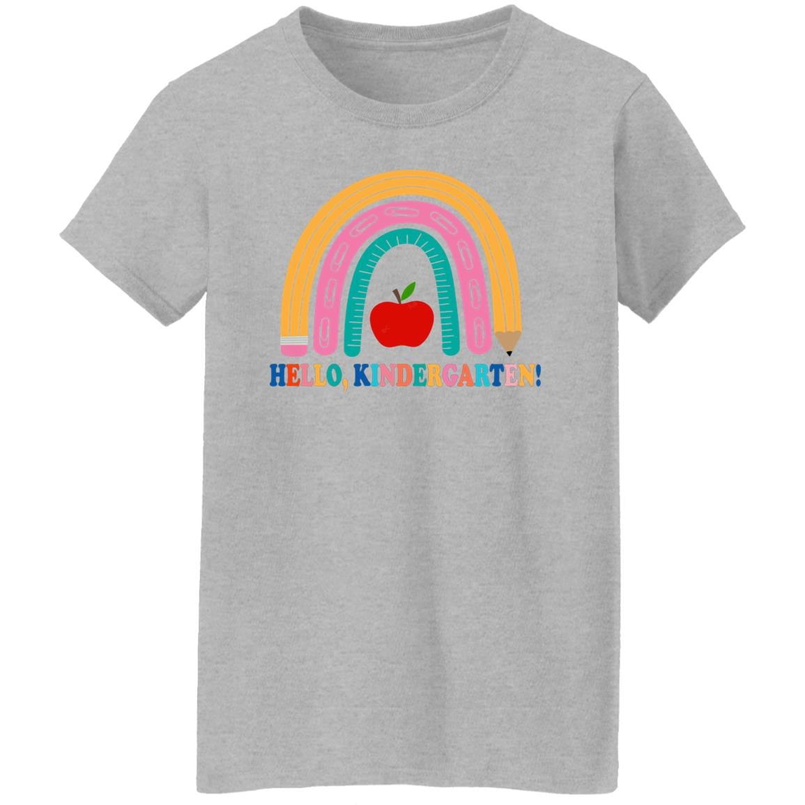 GeckoCustom Hello Kindergarten Teach Love Inspire Shirt H431 Women T-shirt / Sport Grey / S