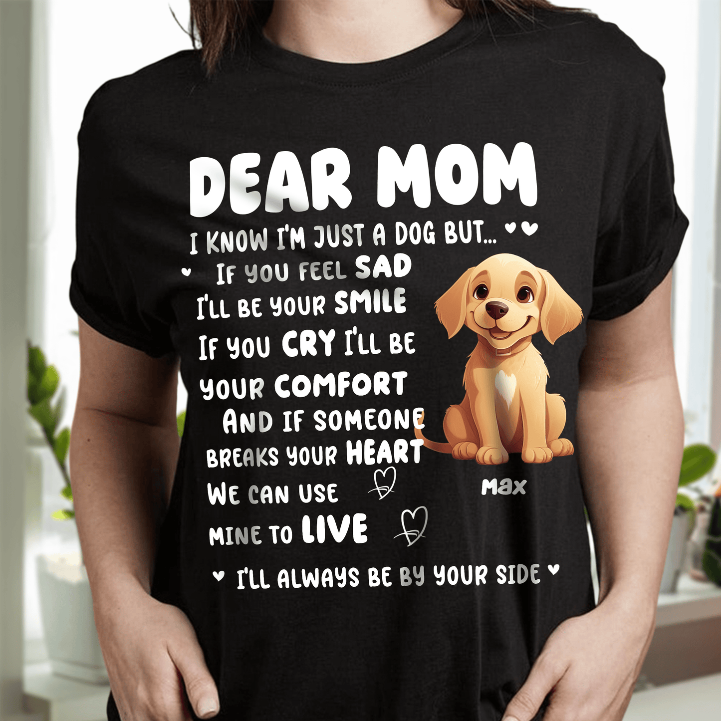GeckoCustom I¡®ll Always Be By Your Side Dog Dark Sweatshirt For Dog Lovers Personalized Gift N369 HO82 893520 Women Tee / Black Color / S