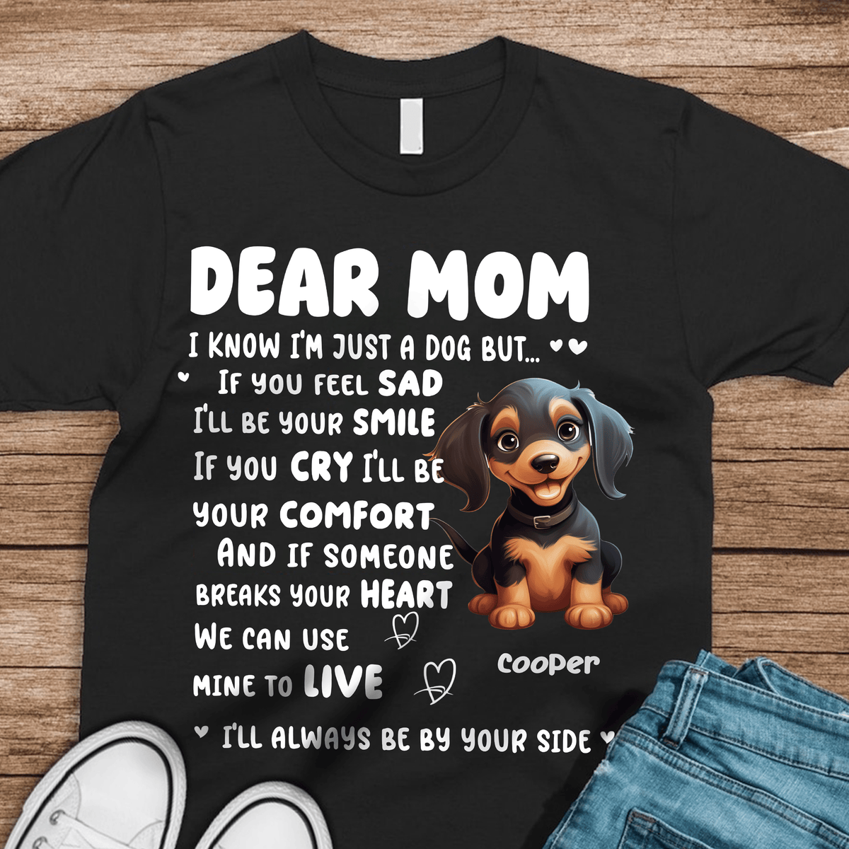 GeckoCustom I¡®ll Always Be By Your Side Dog Dark Sweatshirt For Dog Lovers Personalized Gift N369 HO82 893520 Basic Tee / Black / S
